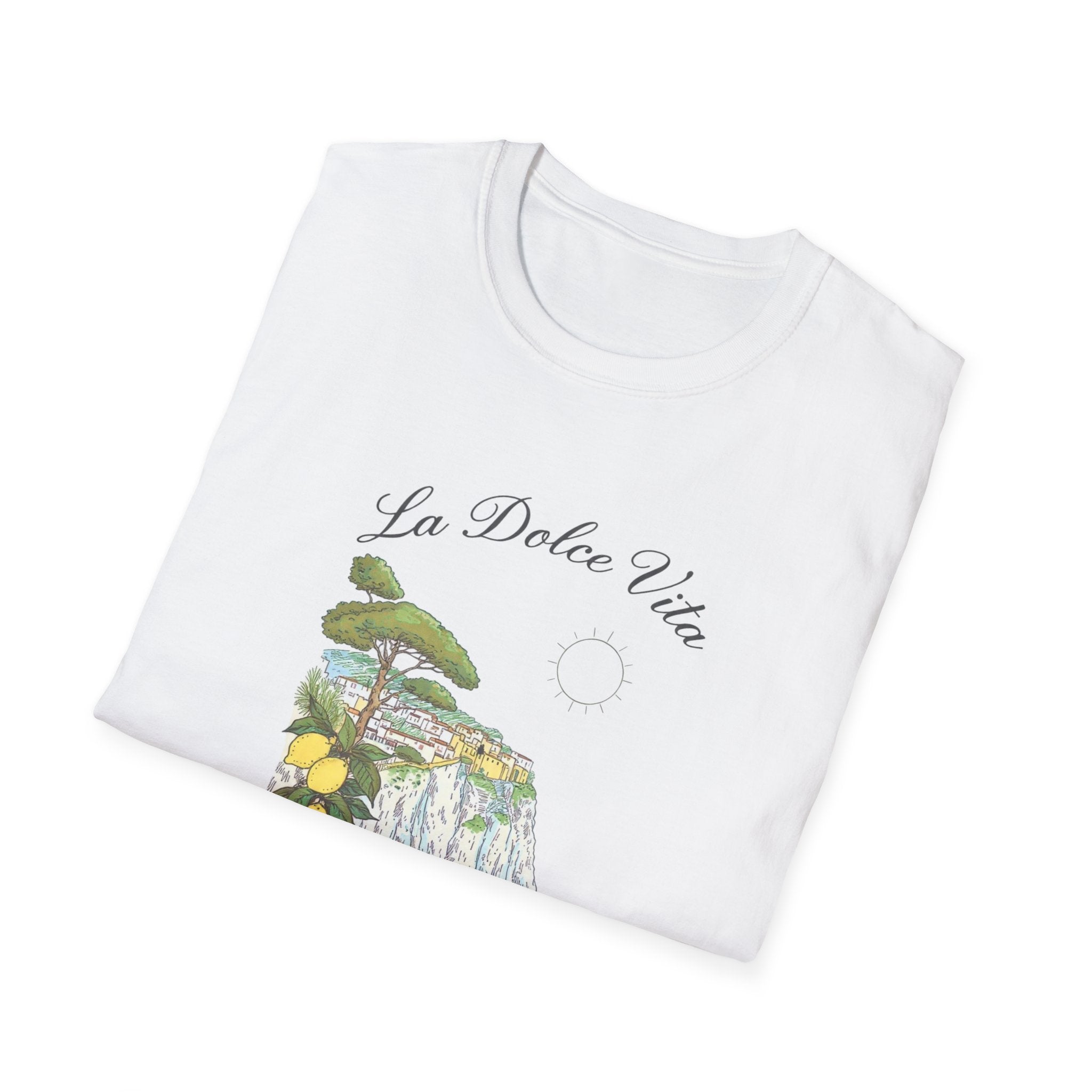 La Dolce Vita T-Shirt | Italian Summer Fiat 500 Lemon Coast Tee | Amalfi Positano Village Shirt | Mediterranean Travel Gift
