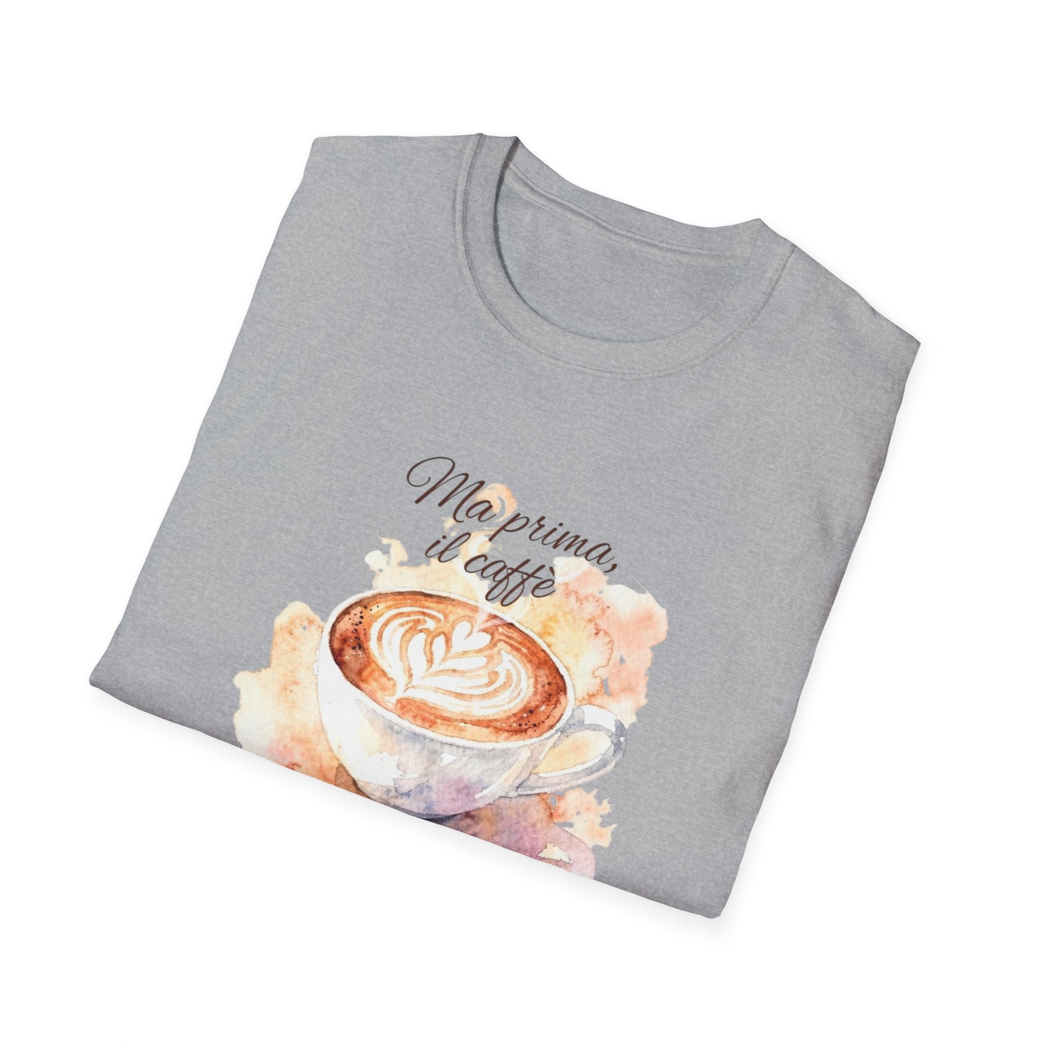 Italian Coffee Lover Shirt, Ma Prima il Caffè T-Shirt, Cute Cappuccino Graphic Tee, Espresso Lover Gift, Barista Shirt, Funny Italian Quote Tee