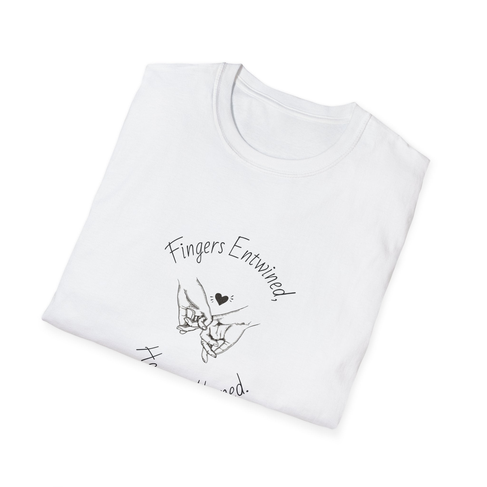 Copy of Fingers Entwined Hearts Aligned T-Shirt | Pinky Promise Illustration