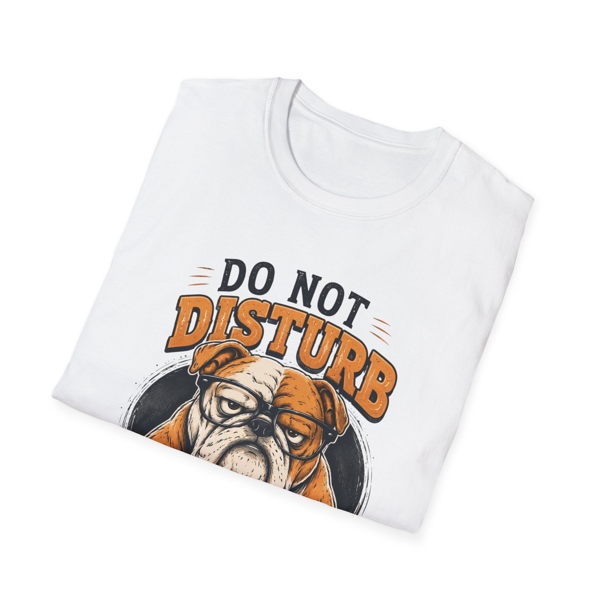 Funny Bulldog Coffee Shirt, Do Not Disturb Until 12AM Tee, Cute Dog Lover Graphic T-Shirt, Coffee Lover Gift, Lazy Bulldog Unisex Tee