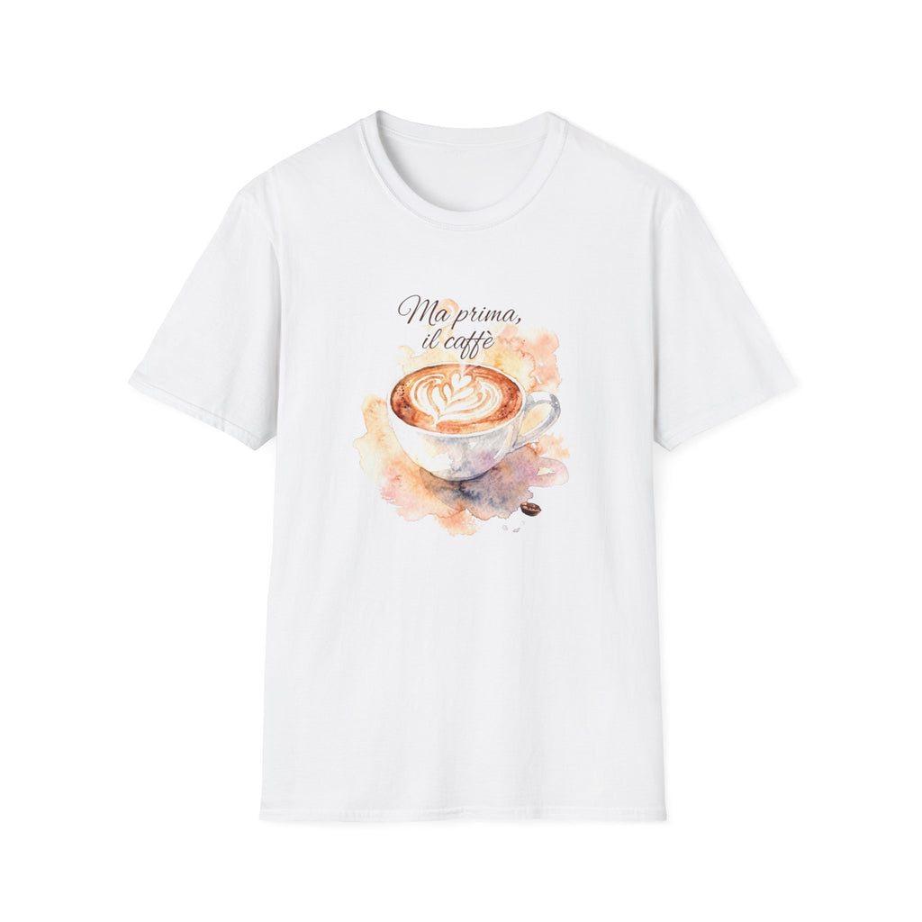 Italian Coffee Lover Shirt, Ma Prima il Caffè T-Shirt, Cute Cappuccino Graphic Tee, Espresso Lover Gift, Barista Shirt, Funny Italian Quote Tee