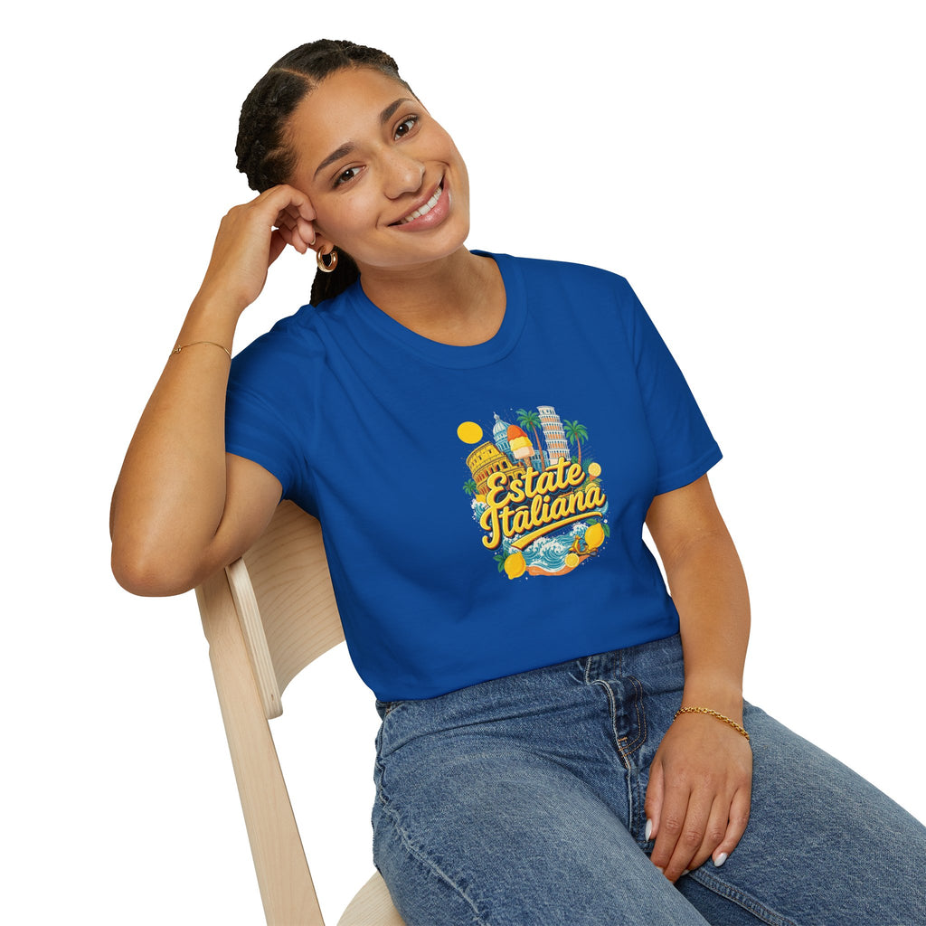 Estate Italiana Shirt, Italy Vacation T-Shirt, Italian Summer Tee, Amalfi Coast Travel Shirt, Europe Trip Gift