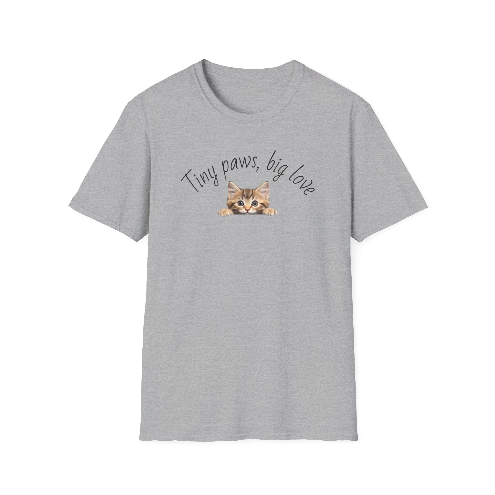 Cute Kitten T-Shirt, Tiny Cat Illustration Tee, Cat Lover Gift, Minimal Cat Shirt, Cute Kitty Graphic Tee, Unisex Animal Lover Shirt