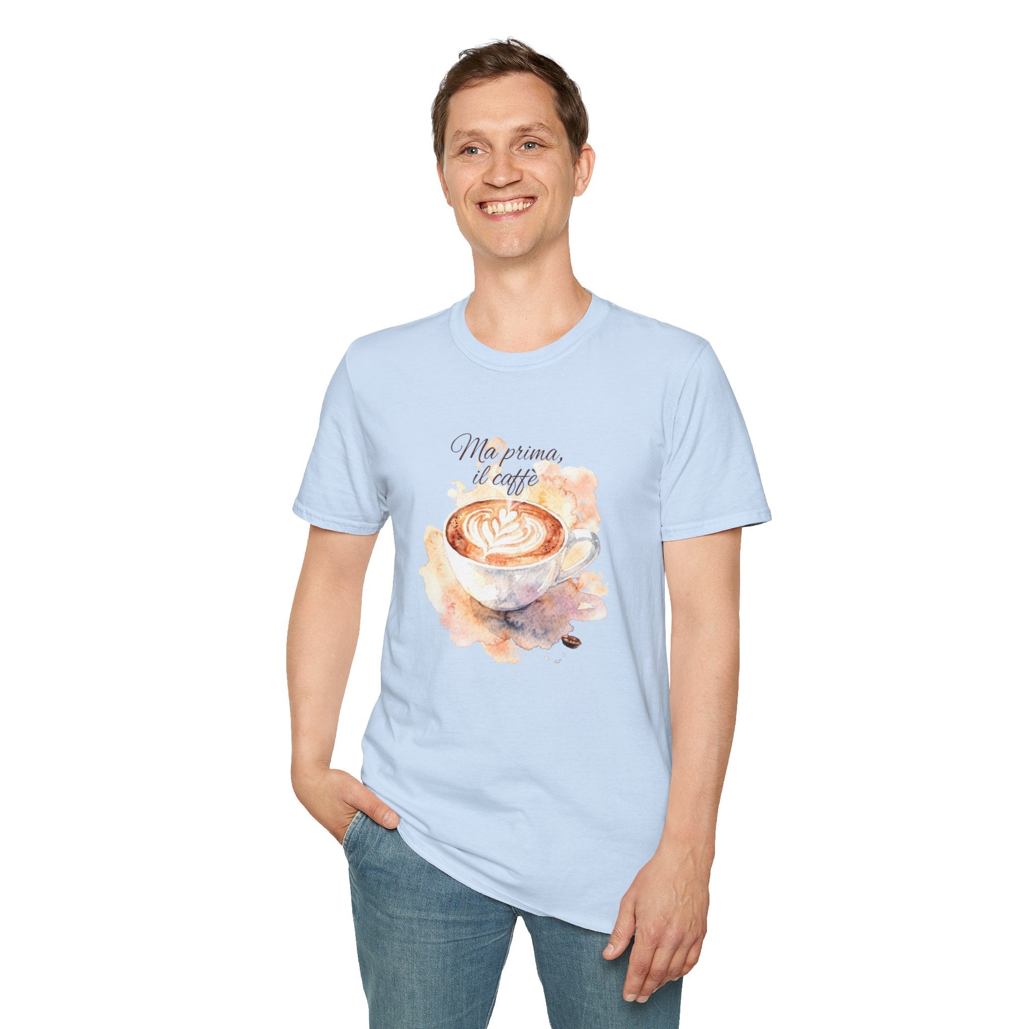 Italian Coffee Lover Shirt, Ma Prima il Caffè T-Shirt, Cute Cappuccino Graphic Tee, Espresso Lover Gift, Barista Shirt, Funny Italian Quote Tee
