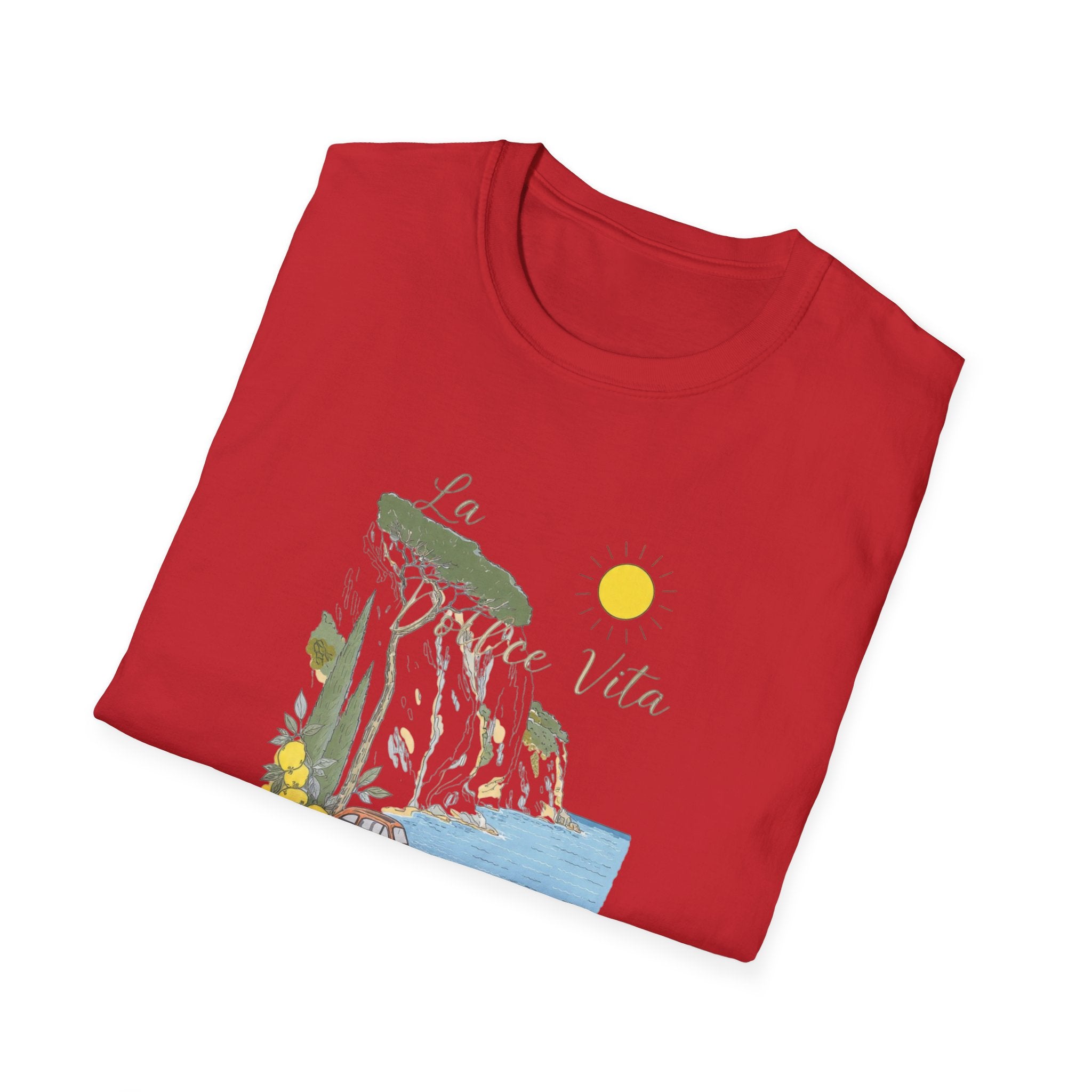 La Dolce Vita T-Shirt | Italian Summer Fiat 500 Lemon Coast Tee | Amalfi Coast Travel Shirt for Women Men | Mediterranean Vacation Gift