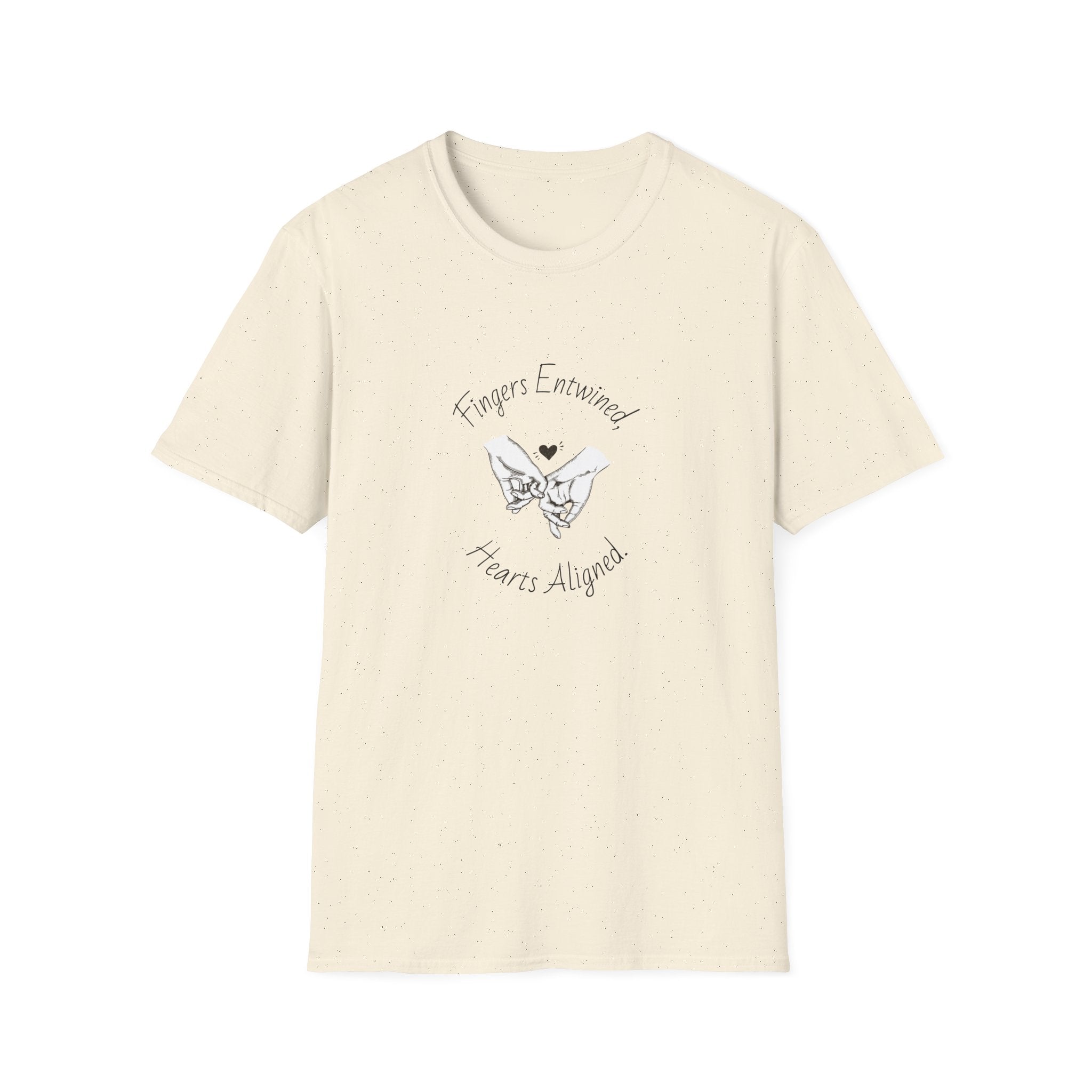 Fingers Entwined T-Shirt, Romantic Couple Shirt, Love Quote Tee, Minimalist Aesthetic Shirt, Gift for Girlfriend Boyfriend, Unisex Tee