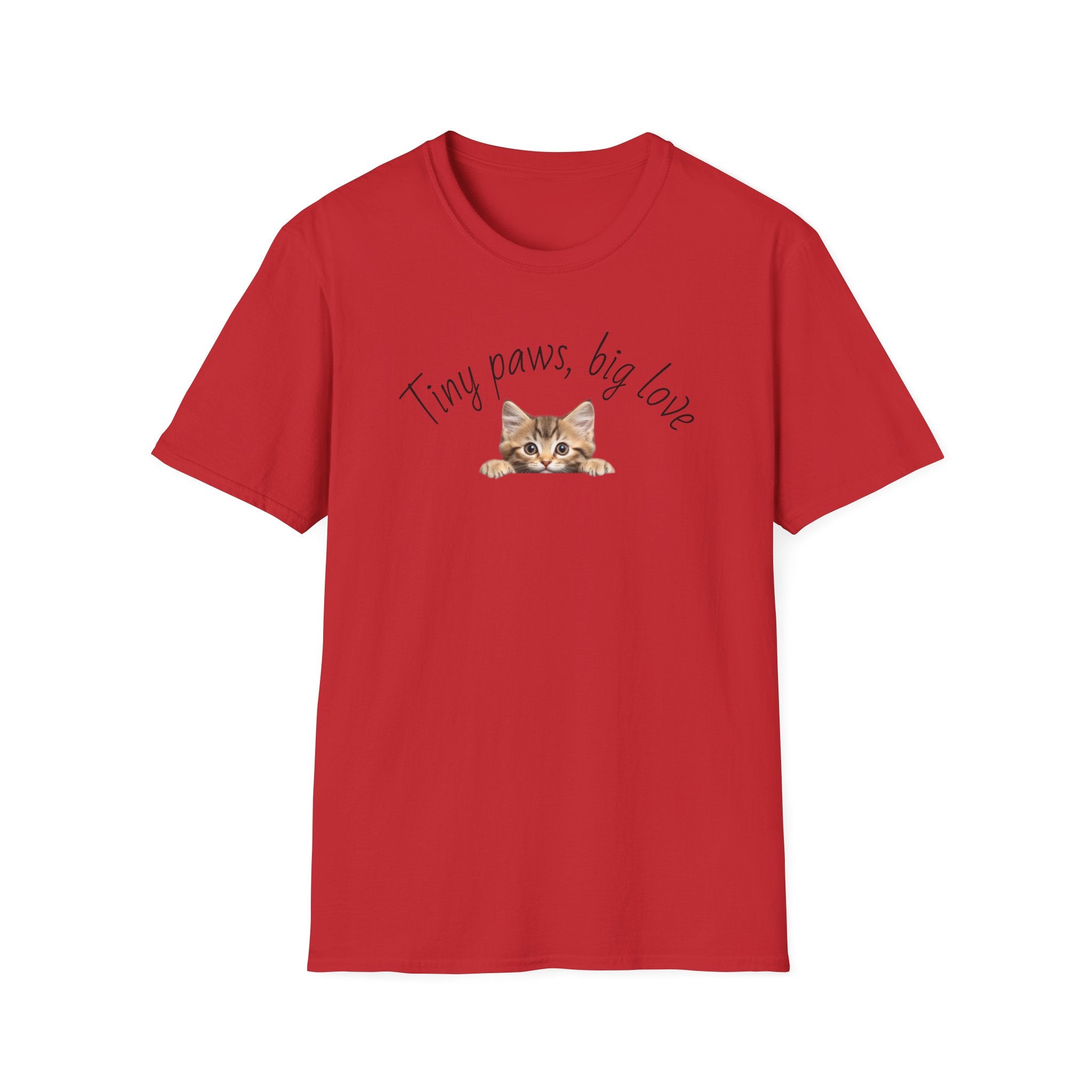 Cute Kitten T-Shirt, Tiny Cat Illustration Tee, Cat Lover Gift, Minimal Cat Shirt, Cute Kitty Graphic Tee, Unisex Animal Lover Shirt