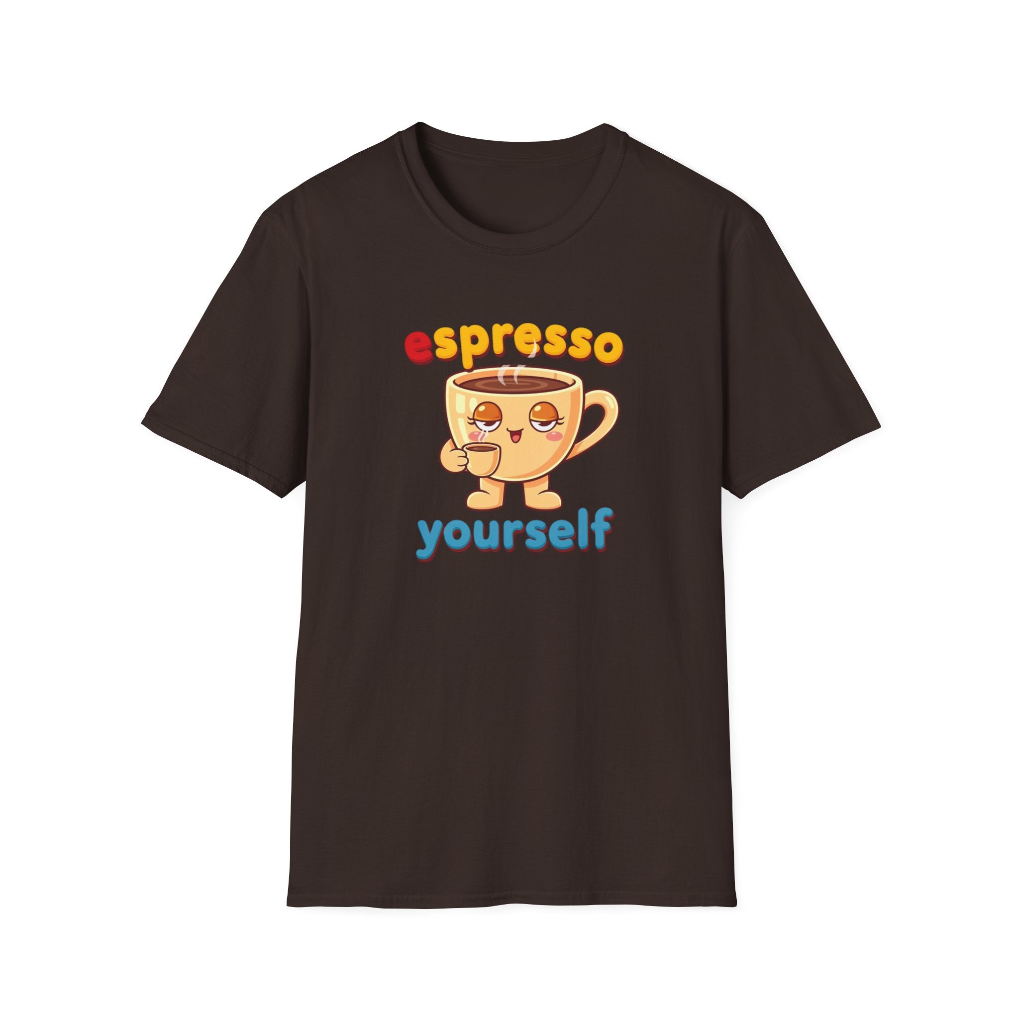 Espresso Yourself Funny Coffee T-Shirt, Cute Coffee Cup Graphic Tee, Barista Gift Shirt, Coffee Lover Pun Tee, Caffeine Lover Unisex Top