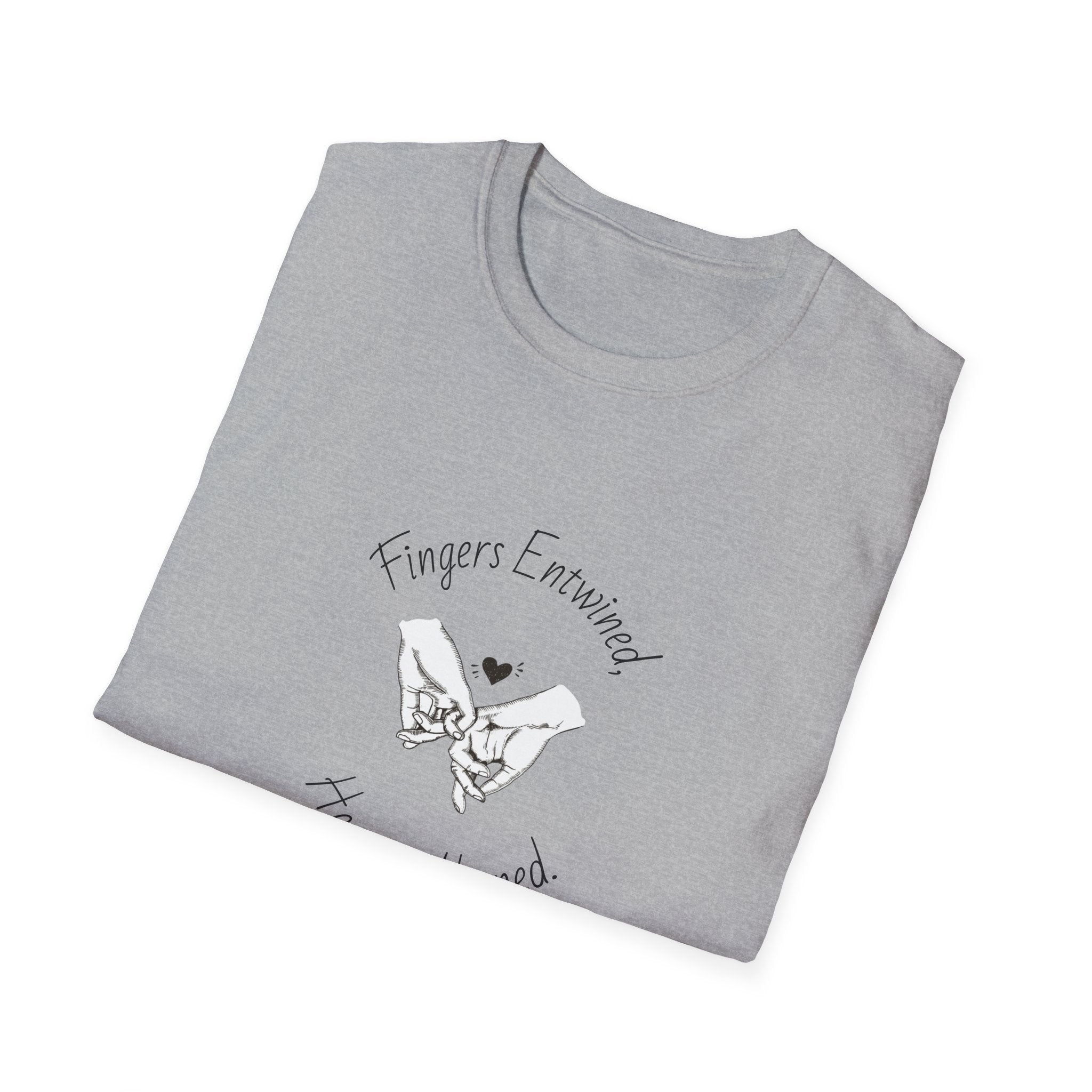 Copy of Fingers Entwined Hearts Aligned T-Shirt | Pinky Promise Illustration