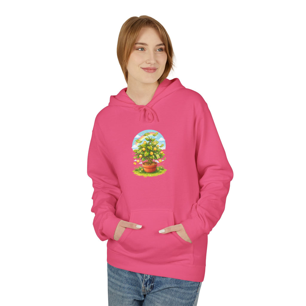 Minimalist Abstract Circle Hoodie, Unisex Softstyle Fleece Pullover, Modern Geometric Sweatshirt.