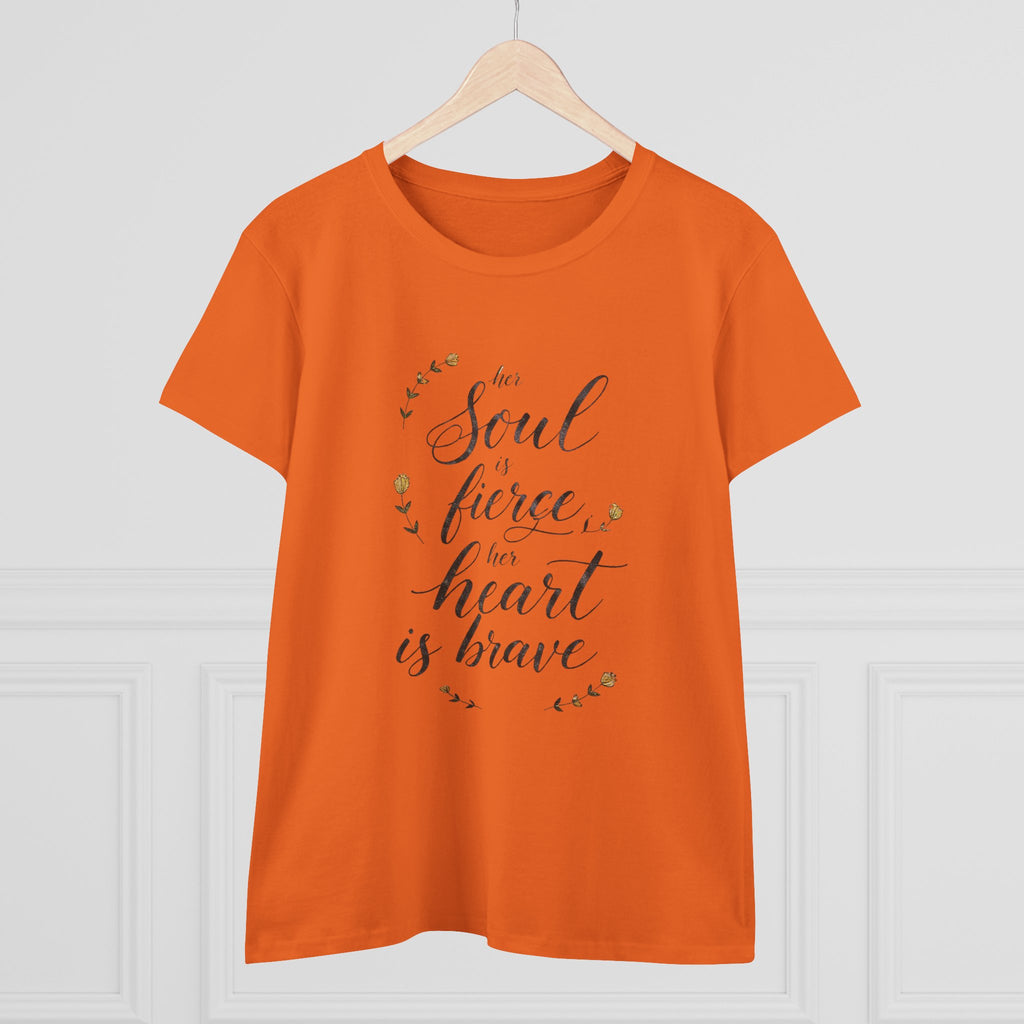 Her Soul is Fierce Her Heart is Brave T-Shirt | Mother's Day Gift | Inspirational Women's Tee
