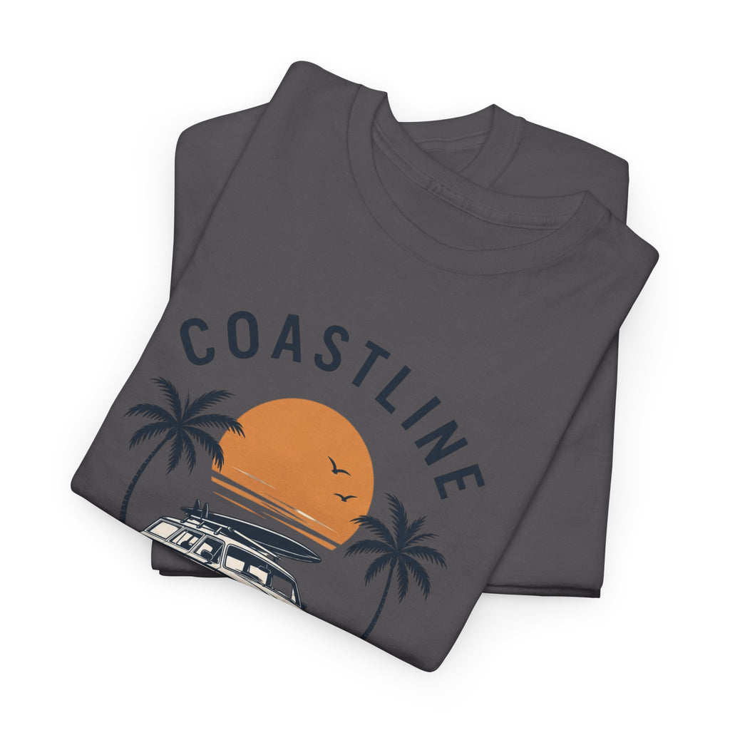 Coastline Endless Summer T-Shirt, Beach Vacation Graphic Tee, Retro Surf Van Shirt, Coastal Sunset Summer Top, Unisex Beach Lover Gift