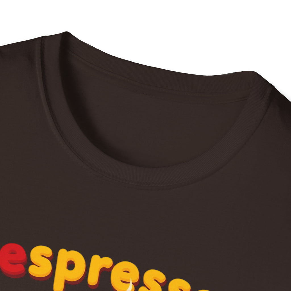 Espresso Yourself Funny Coffee T-Shirt, Cute Coffee Cup Graphic Tee, Barista Gift Shirt, Coffee Lover Pun Tee, Caffeine Lover Unisex Top