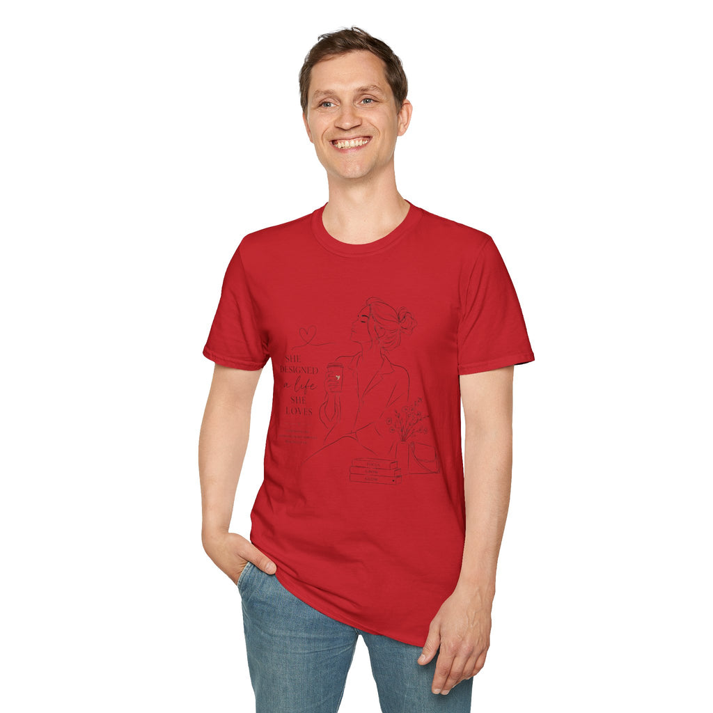Minimal Line Art Floral T-Shirt — Delicate Botanical Tee