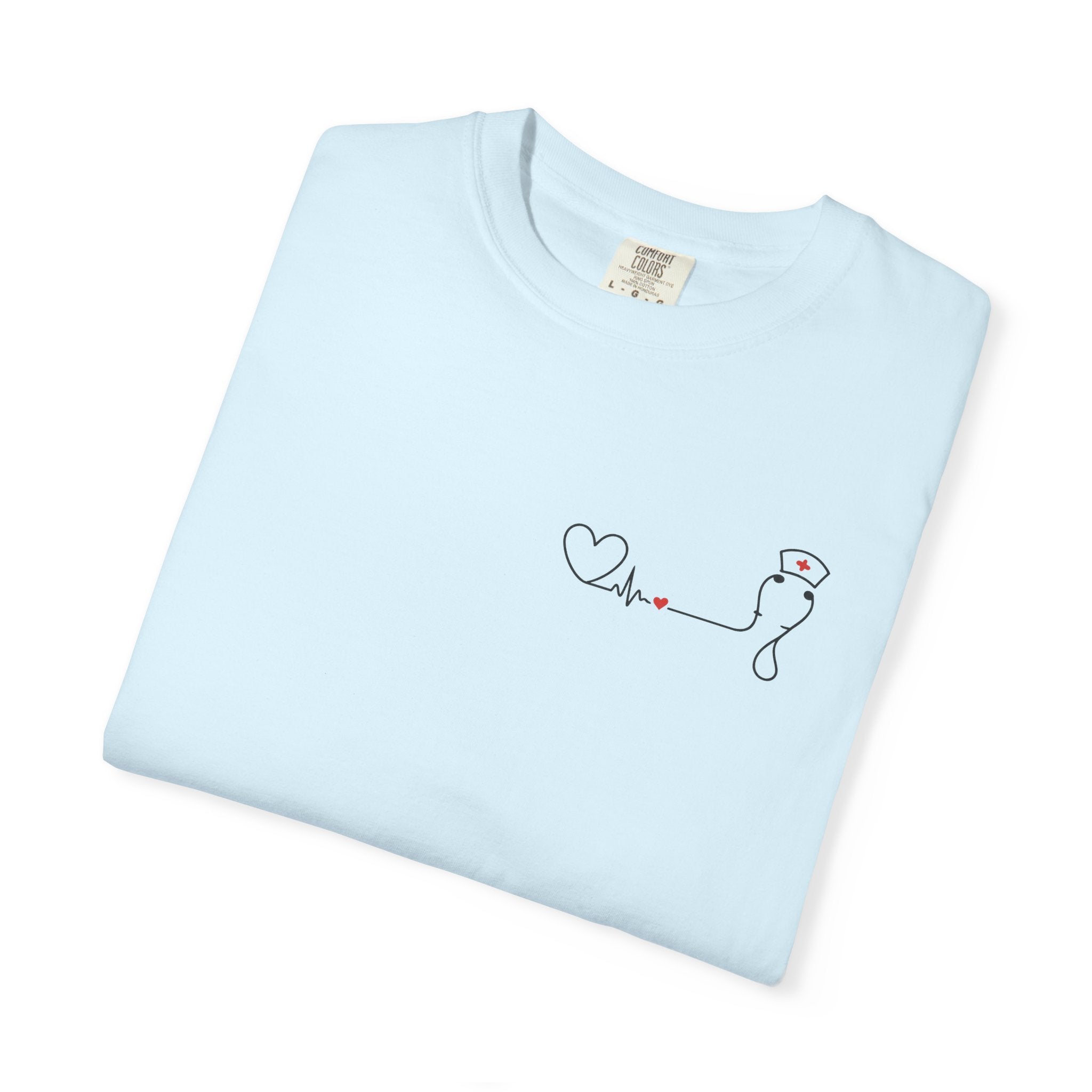 Minimalist Nurse Shirt | Heartbeat EKG Nurse Cap Tee | RN Gift | Nursing Student Gift | Healthcare Worker T-Shirt