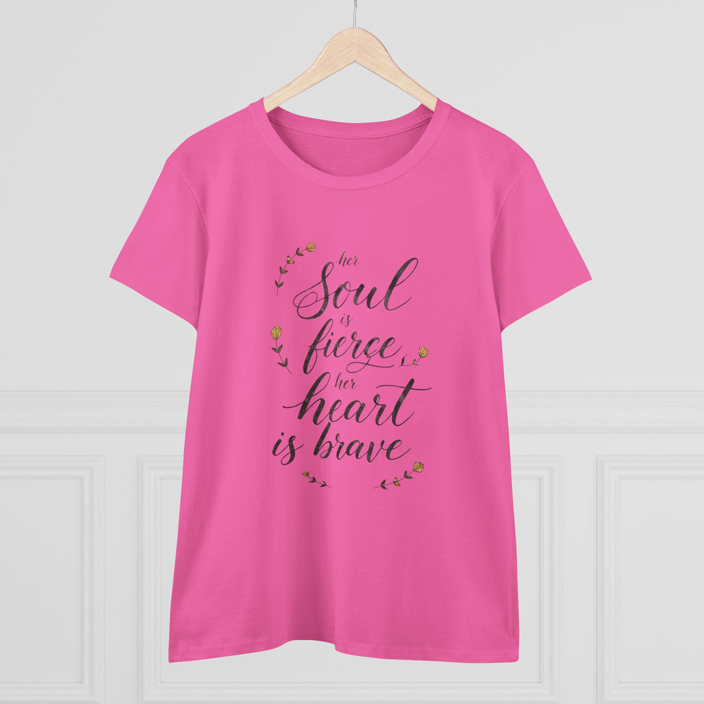 Her Soul is Fierce Her Heart is Brave T-Shirt | Mother's Day Gift | Inspirational Women's Tee