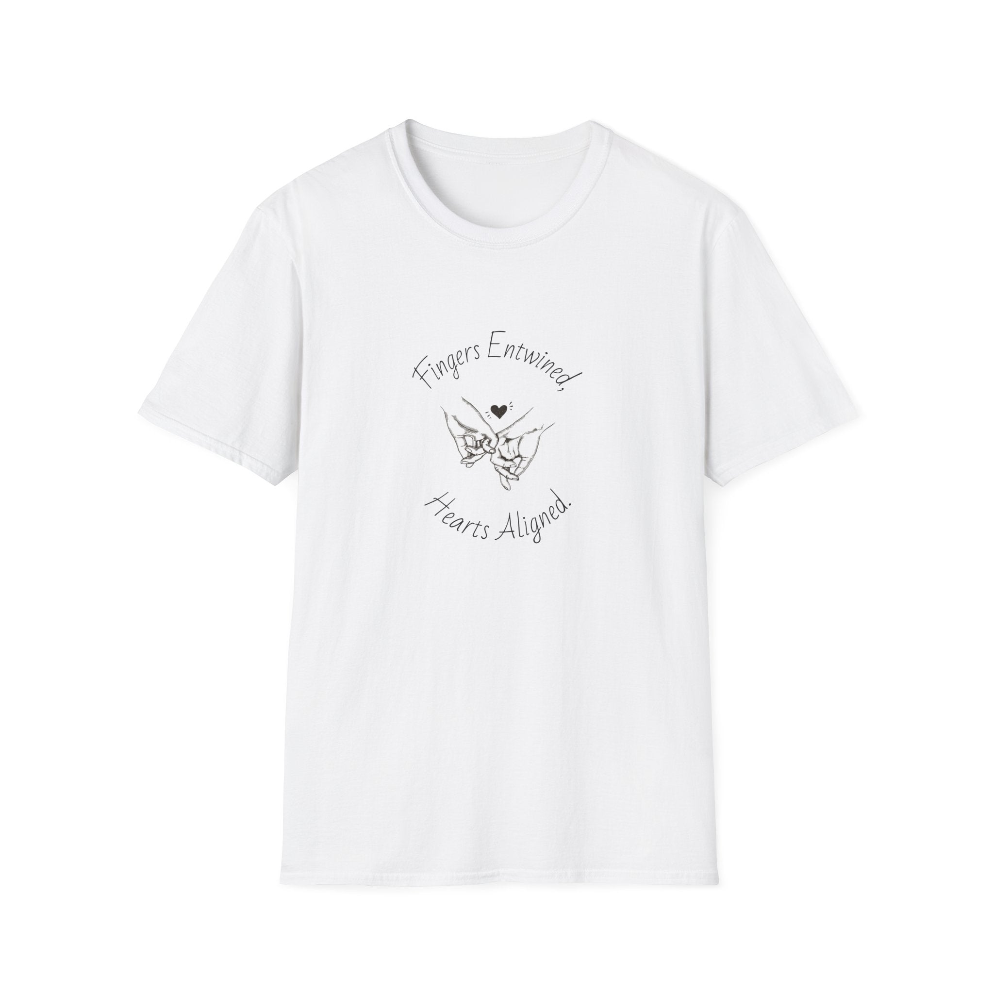 Fingers Entwined T-Shirt, Romantic Couple Shirt, Love Quote Tee, Minimalist Aesthetic Shirt, Gift for Girlfriend Boyfriend, Unisex Tee