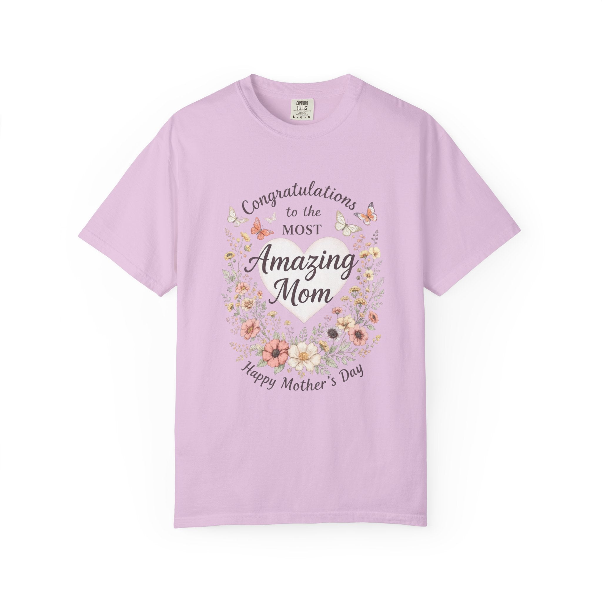 Amazing Mom Mother's Day Shirt, Floral Butterfly Mom Tee, Gift for Mom, Happy Mother's Day T-Shirt, Cute Mama Graphic Tee, Mom Gift Idea