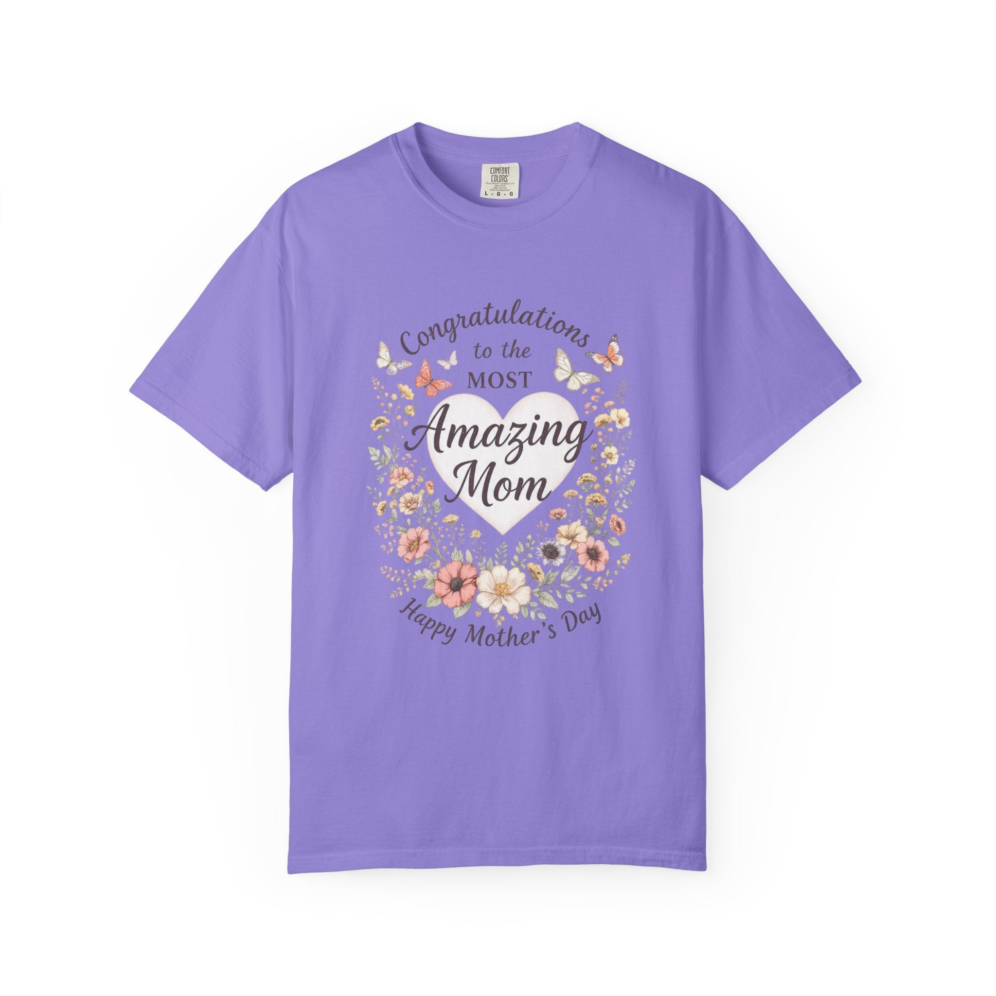 Amazing Mom Mother's Day Shirt, Floral Butterfly Mom Tee, Gift for Mom, Happy Mother's Day T-Shirt, Cute Mama Graphic Tee, Mom Gift Idea