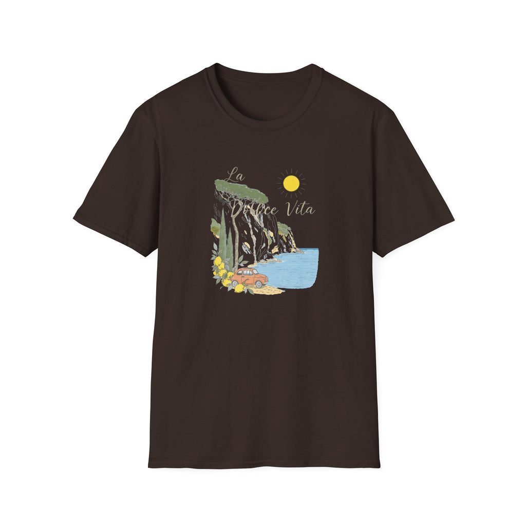 La Dolce Vita T-Shirt | Italian Summer Fiat 500 Lemon Coast Tee | Amalfi Coast Travel Shirt for Women Men | Mediterranean Vacation Gift