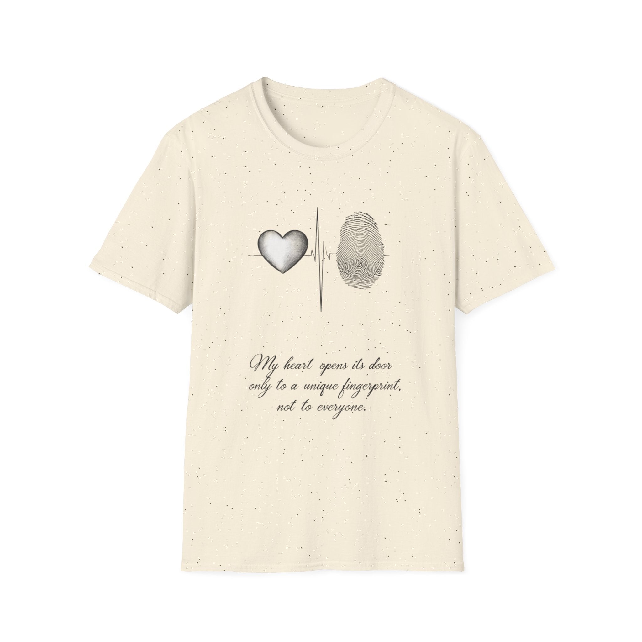 Fingerprint Heart Shirt | Unique Love Quote Tee | Soulmate Graphic T-Shirt | Minimalist Aesthetic Gift