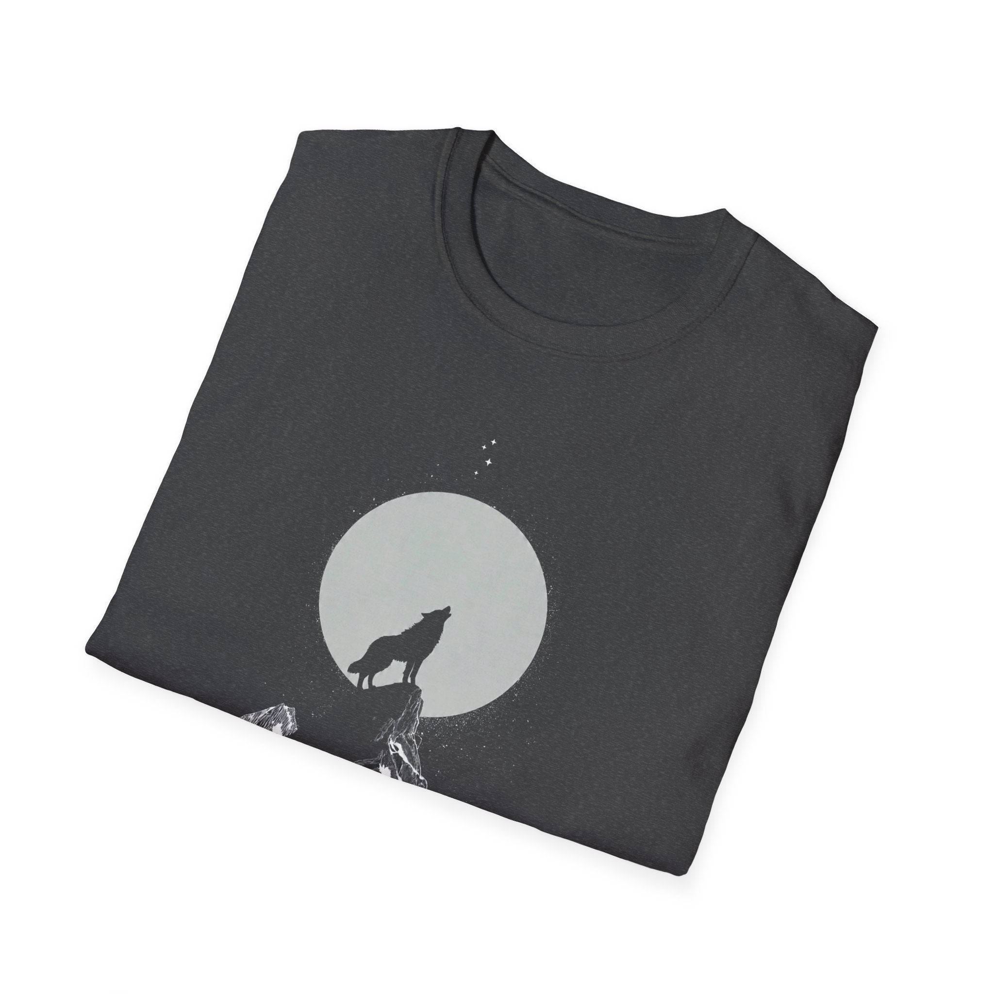 Howling Wolf Moon T-Shirt, Stay Wild Stay Free Shirt, Aesthetic Nature Tee, Wilderness Graphic Tee, Gift for Outdoor Lovers