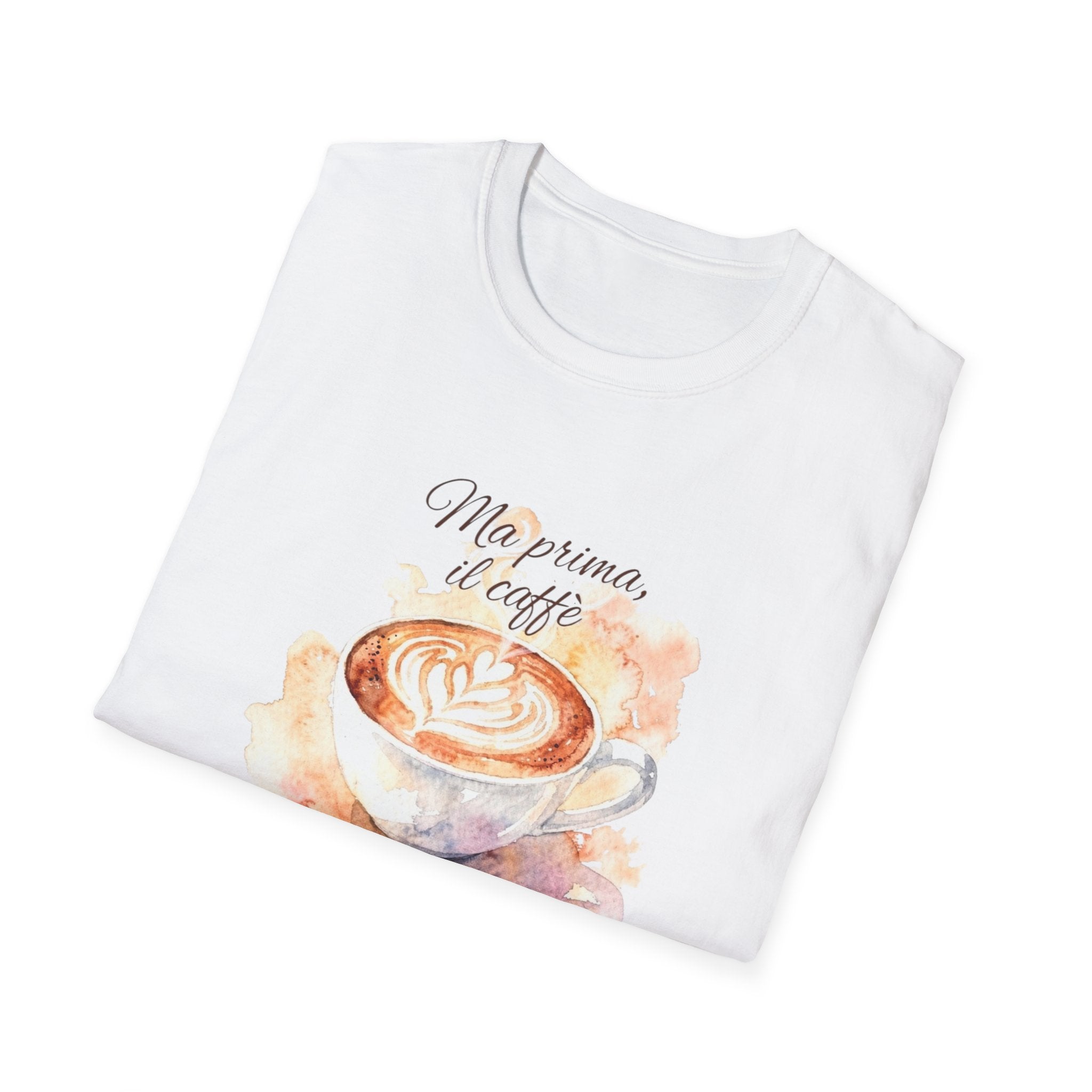 Italian Coffee Lover Shirt, Ma Prima il Caffè T-Shirt, Cute Cappuccino Graphic Tee, Espresso Lover Gift, Barista Shirt, Funny Italian Quote Tee