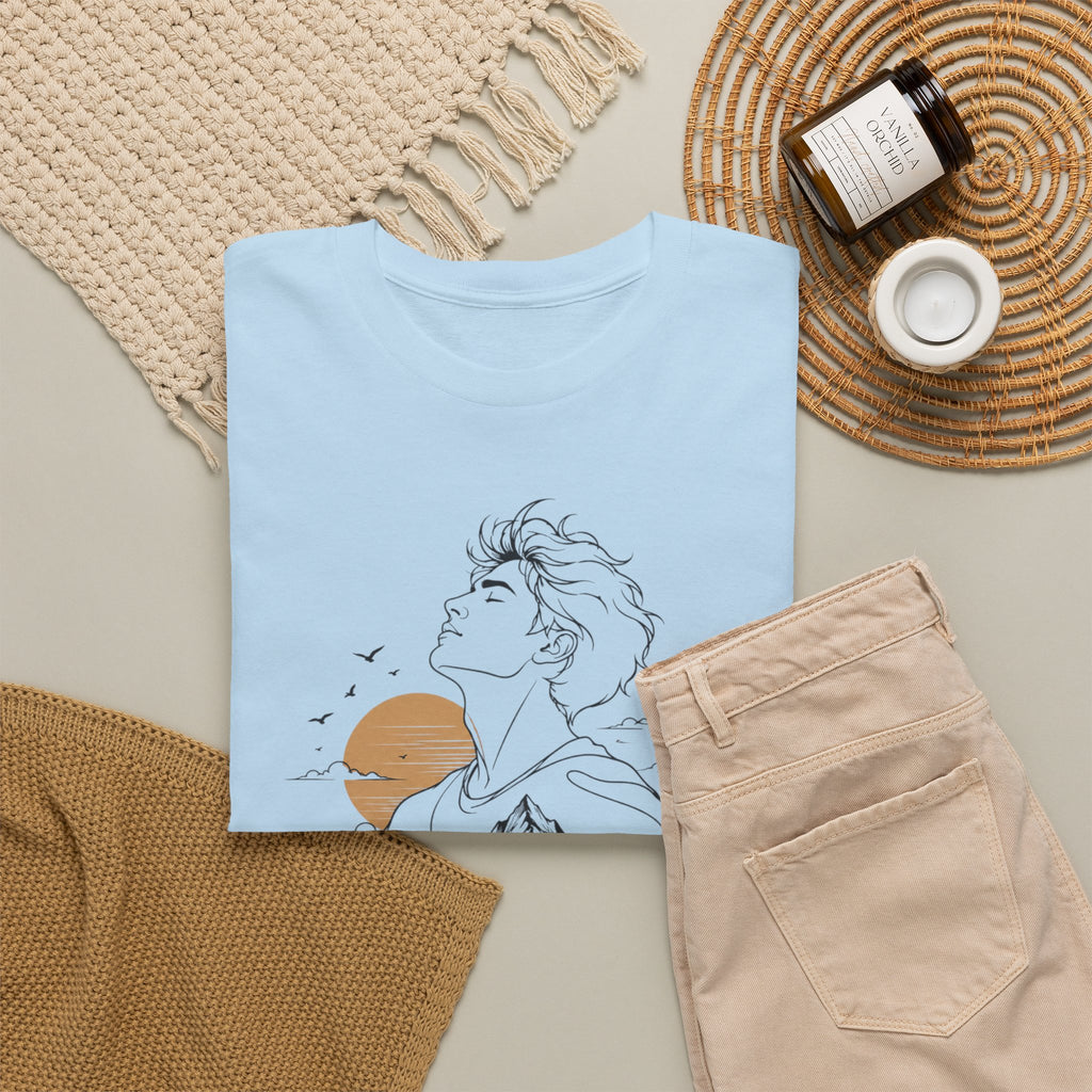 Breathe Deep Mountain Nature T-Shirt, Minimalist Outdoor Graphic Tee, Hiking Lover Shirt, Adventure Aesthetic Tee, Wilderness Nature Gift