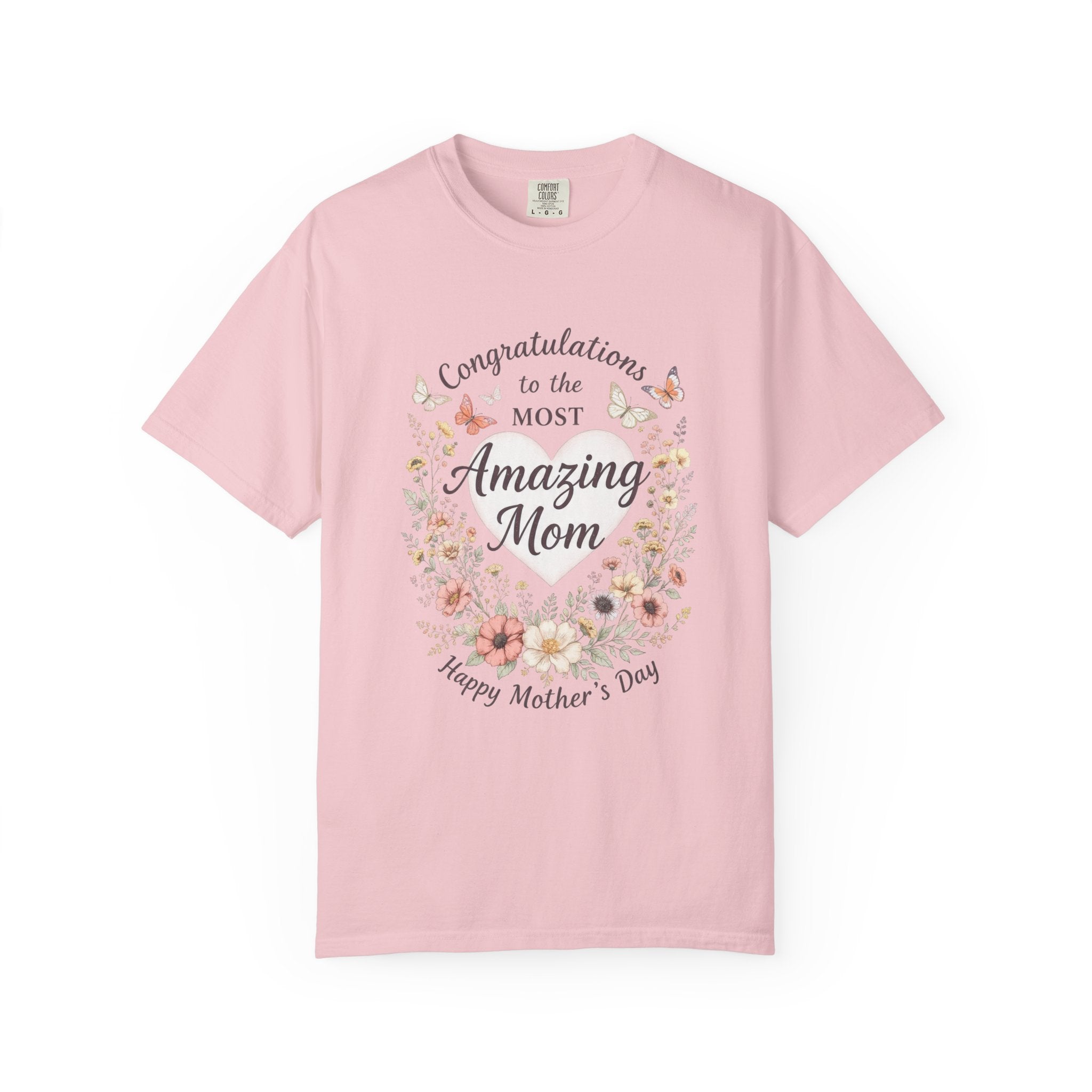 Amazing Mom Mother's Day Shirt, Floral Butterfly Mom Tee, Gift for Mom, Happy Mother's Day T-Shirt, Cute Mama Graphic Tee, Mom Gift Idea
