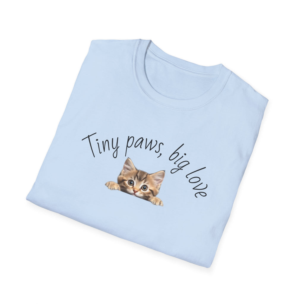 Cute Kitten T-Shirt, Tiny Cat Illustration Tee, Cat Lover Gift, Minimal Cat Shirt, Cute Kitty Graphic Tee, Unisex Animal Lover Shirt