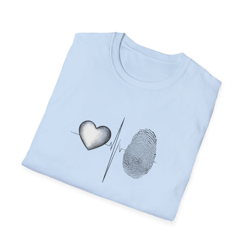 Fingerprint Heart Shirt | Unique Love Quote Tee | Soulmate Graphic T-Shirt | Minimalist Aesthetic Gift