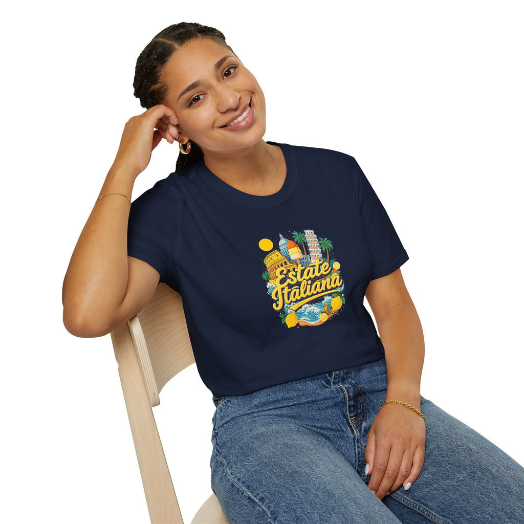 Estate Italiana Shirt, Italy Vacation T-Shirt, Italian Summer Tee, Amalfi Coast Travel Shirt, Europe Trip Gift