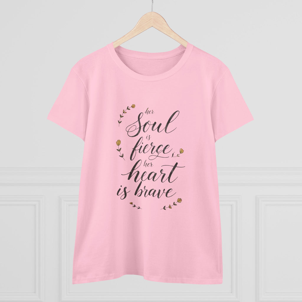 Her Soul is Fierce Her Heart is Brave T-Shirt | Mother's Day Gift | Inspirational Women's Tee