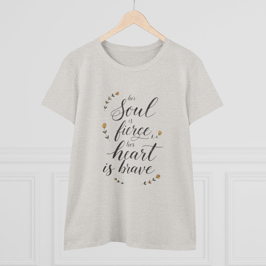 Her Soul is Fierce Her Heart is Brave T-Shirt | Mother's Day Gift | Inspirational Women's Tee