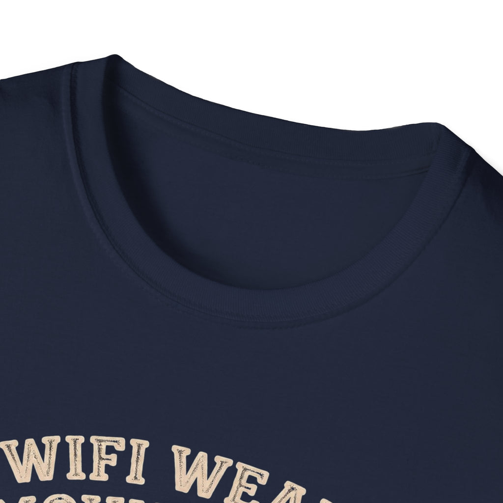 Wifi Weak Mountains Strong T-Shirt, Funny Camping Shirt, Outdoor Hiking Tee, Nature Lover Gift, Unisex Graphic Tee