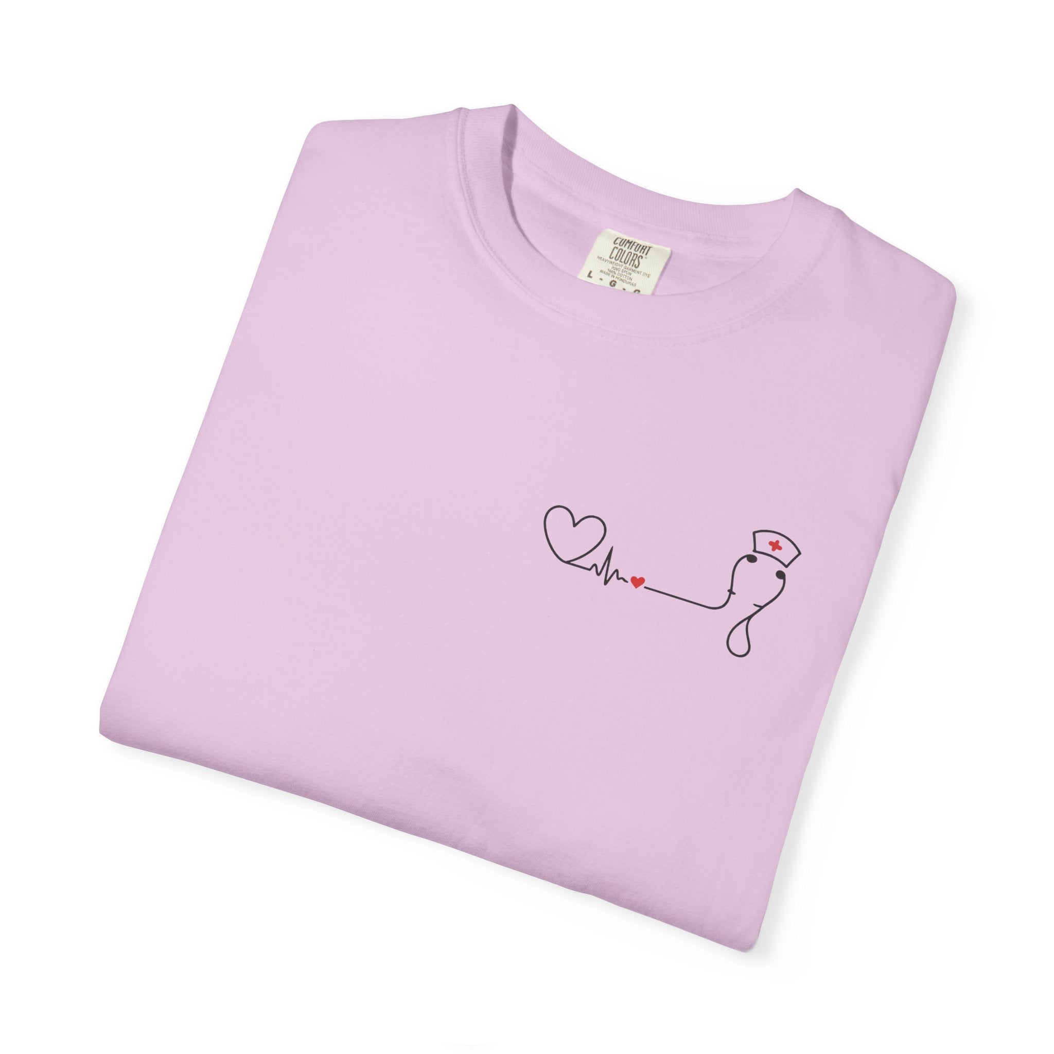 Minimalist Nurse Shirt | Heartbeat EKG Nurse Cap Tee | RN Gift | Nursing Student Gift | Healthcare Worker T-Shirt