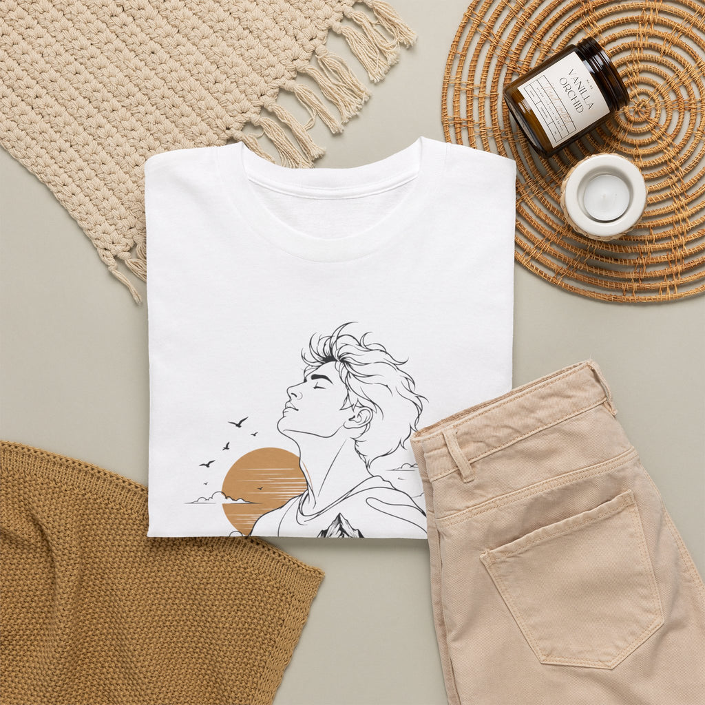 Breathe Deep Mountain Nature T-Shirt, Minimalist Outdoor Graphic Tee, Hiking Lover Shirt, Adventure Aesthetic Tee, Wilderness Nature Gift