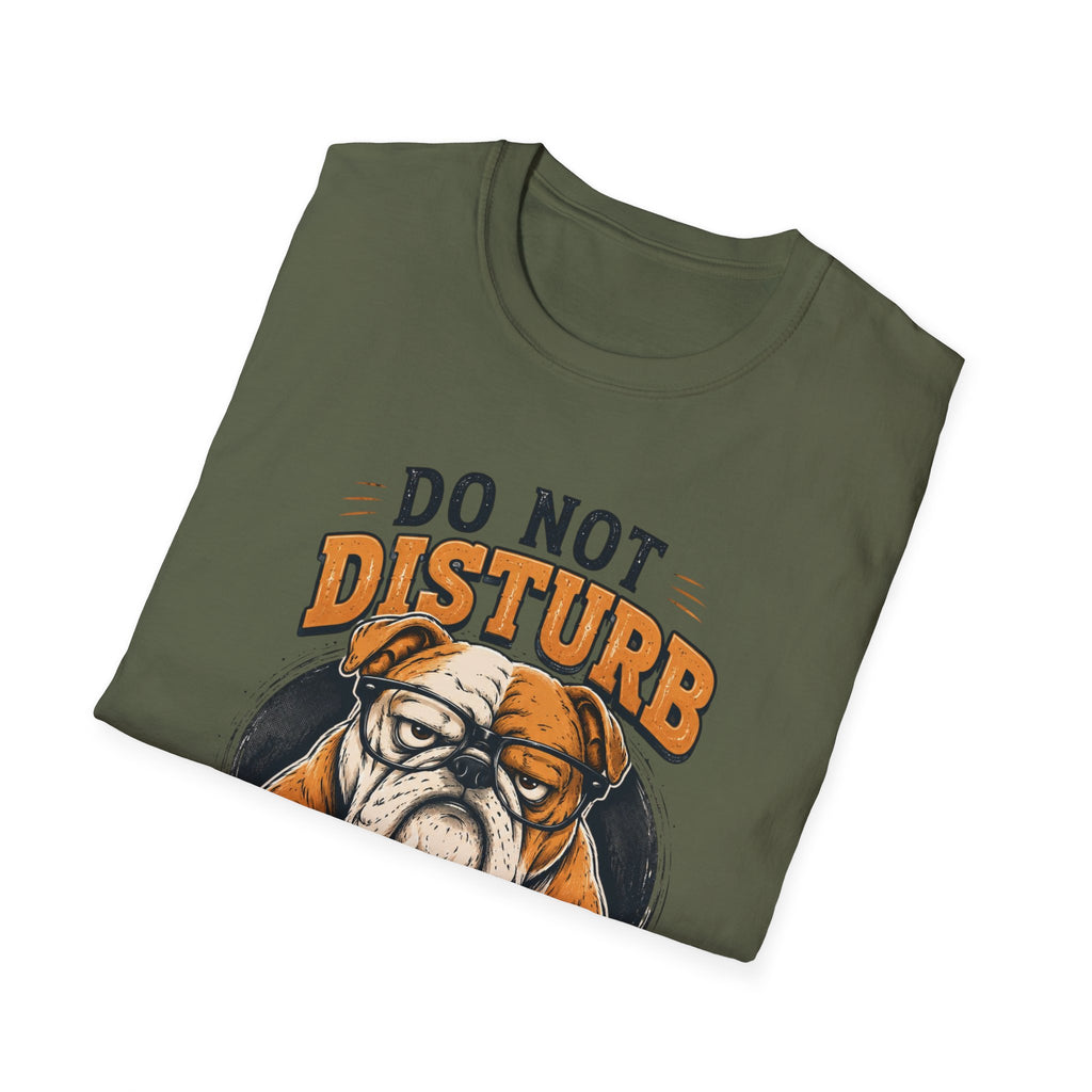 Funny Bulldog Coffee Shirt, Do Not Disturb Until 12AM Tee, Cute Dog Lover Graphic T-Shirt, Coffee Lover Gift, Lazy Bulldog Unisex Tee