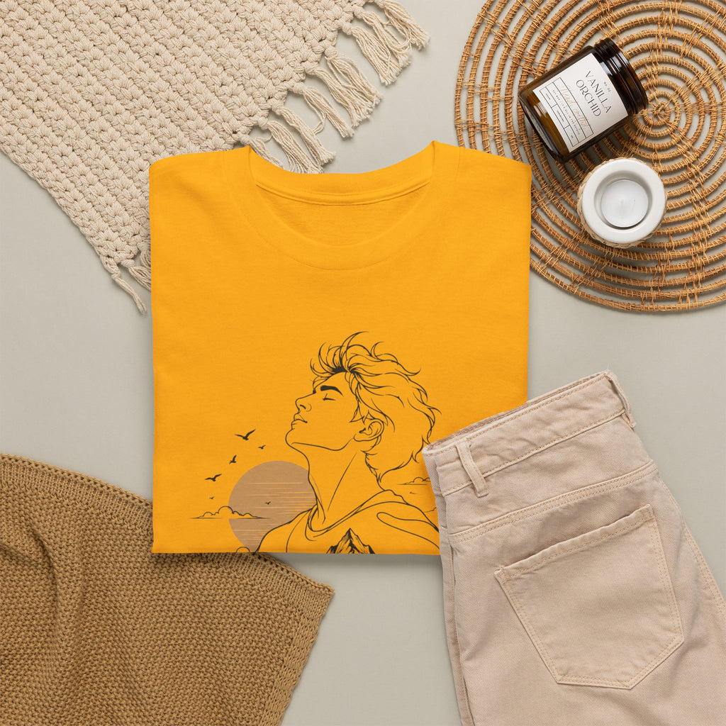 Breathe Deep Mountain Nature T-Shirt, Minimalist Outdoor Graphic Tee, Hiking Lover Shirt, Adventure Aesthetic Tee, Wilderness Nature Gift