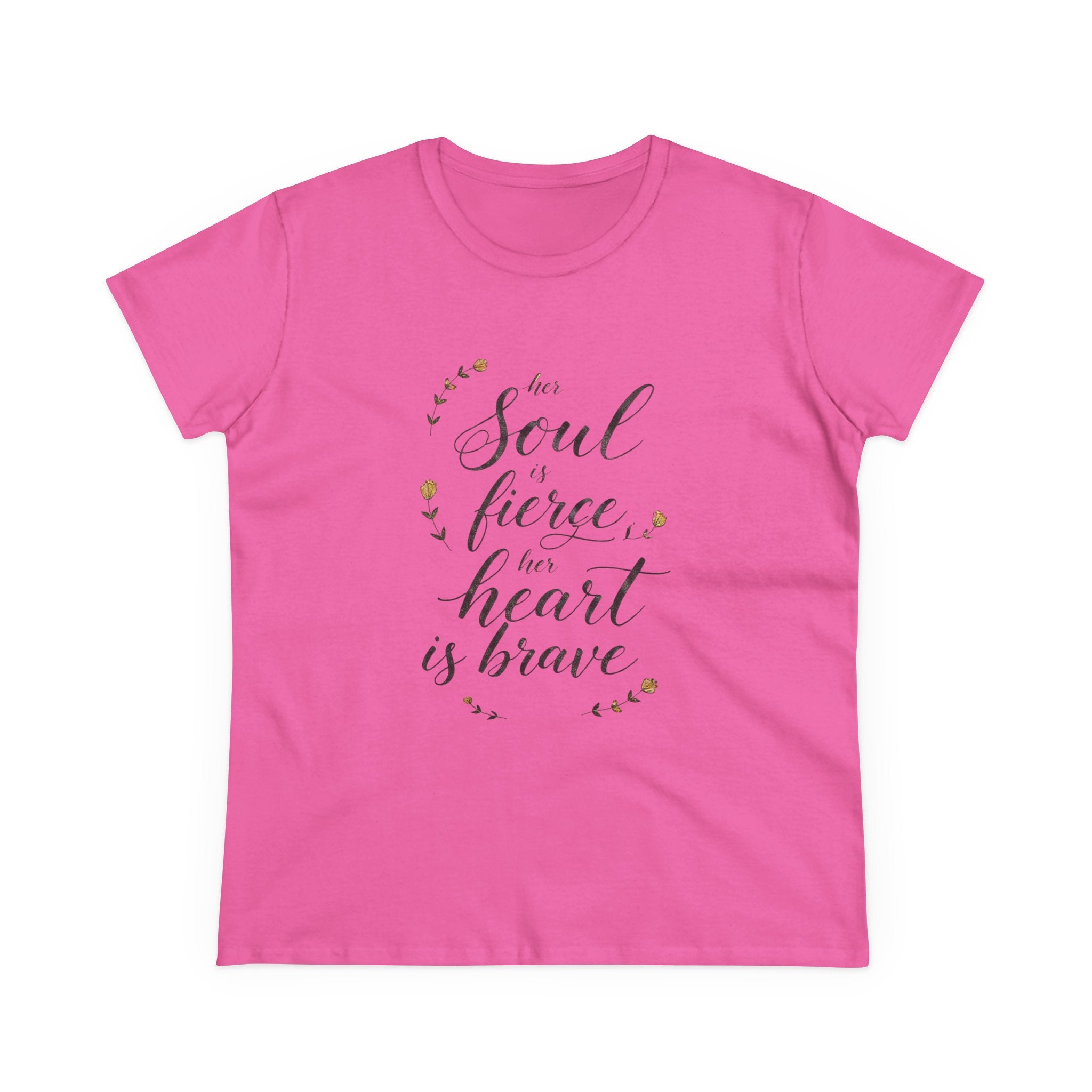 Her Soul is Fierce Her Heart is Brave T-Shirt | Mother's Day Gift | Inspirational Women's Tee