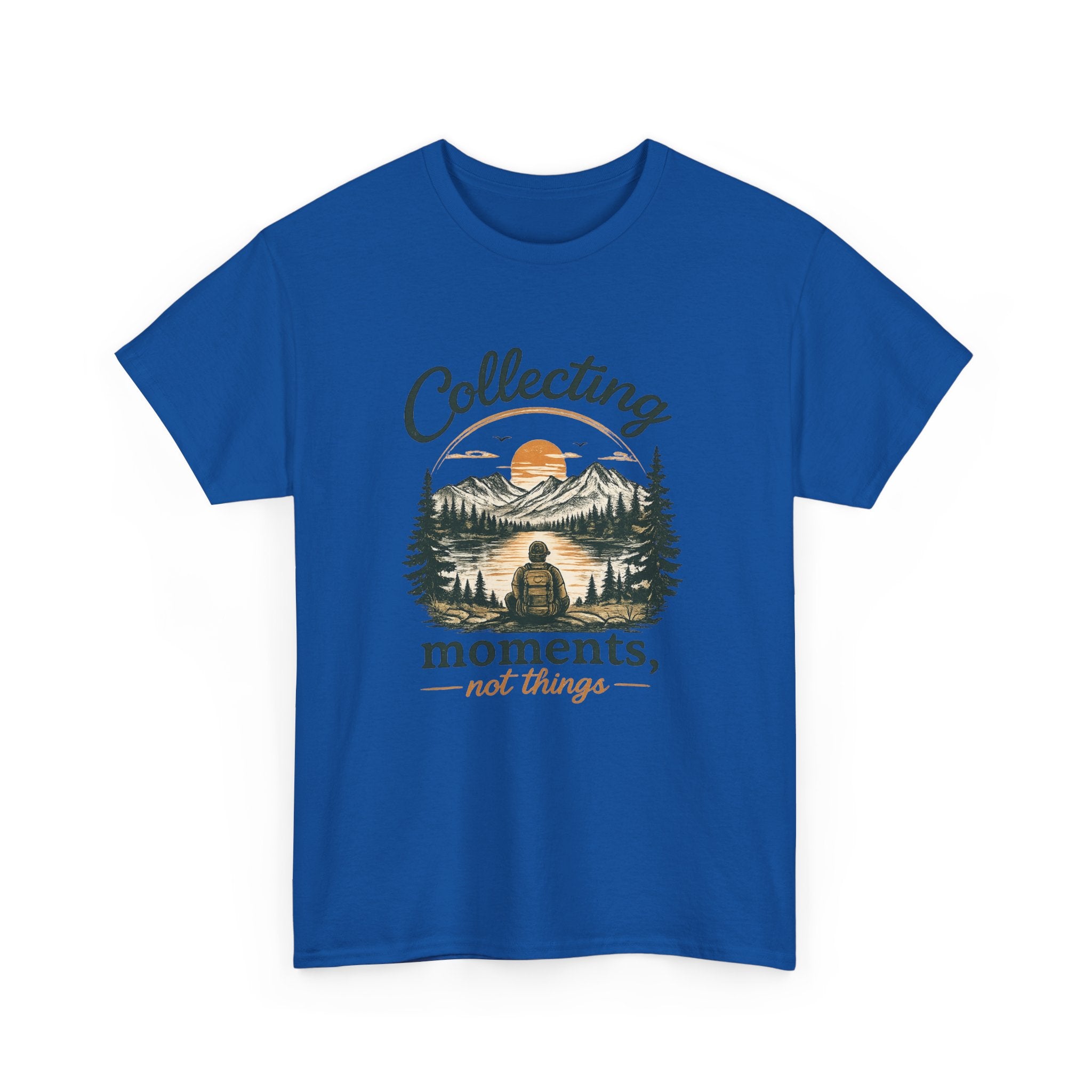 Collecting Moments Not Things Shirt, Nature Lover Gift, Hiking T-Shirt, Adventure Tee, Mountain Sunset Shirt, Outdoorsy Gift for Him Her