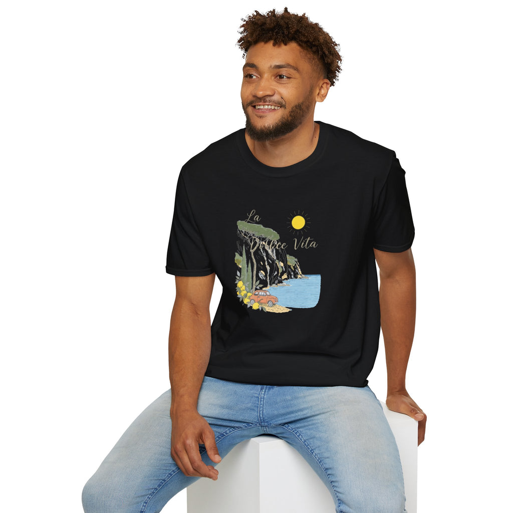 La Dolce Vita T-Shirt | Italian Summer Fiat 500 Lemon Coast Tee | Amalfi Coast Travel Shirt for Women Men | Mediterranean Vacation Gift