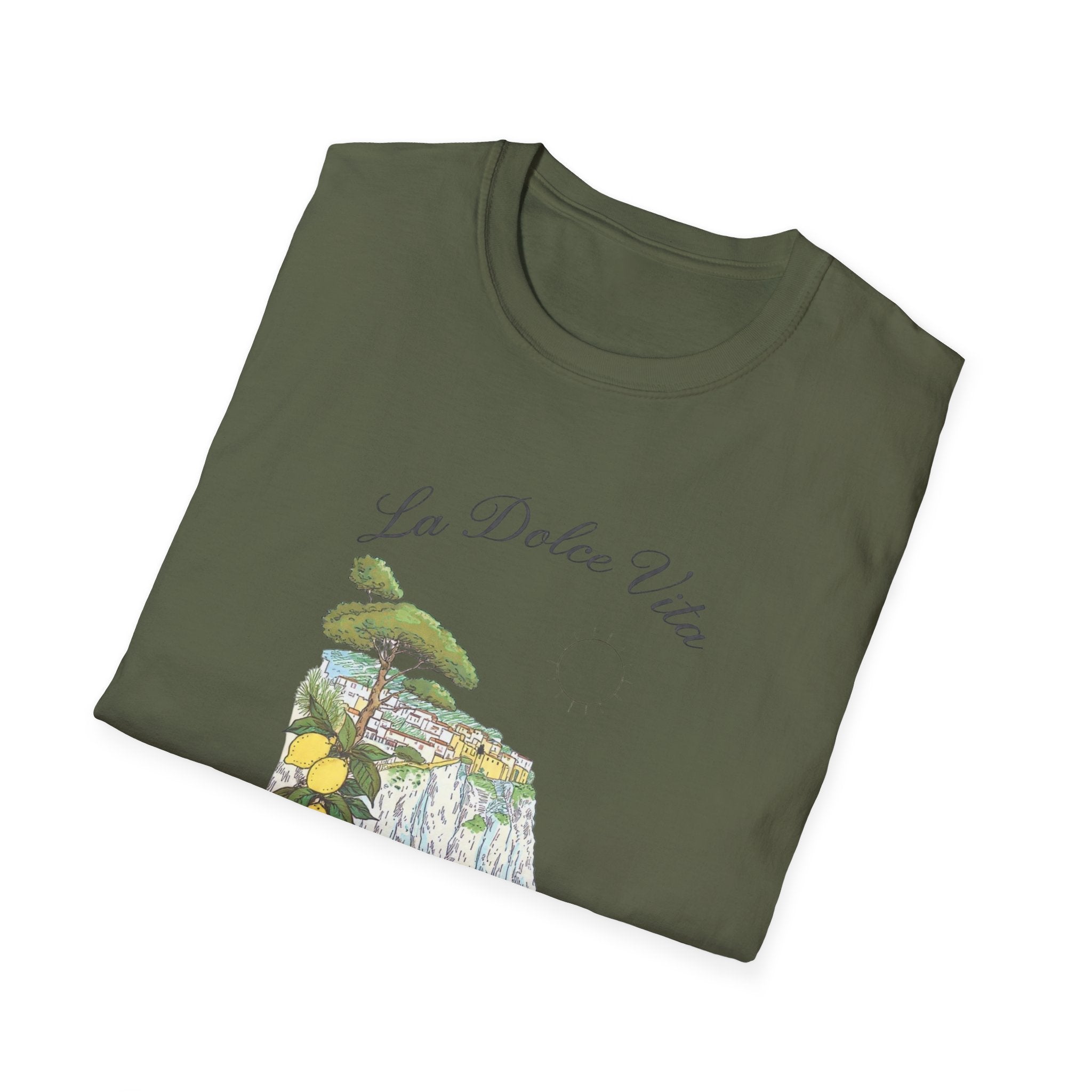 La Dolce Vita T-Shirt | Italian Summer Fiat 500 Lemon Coast Tee | Amalfi Positano Village Shirt | Mediterranean Travel Gift