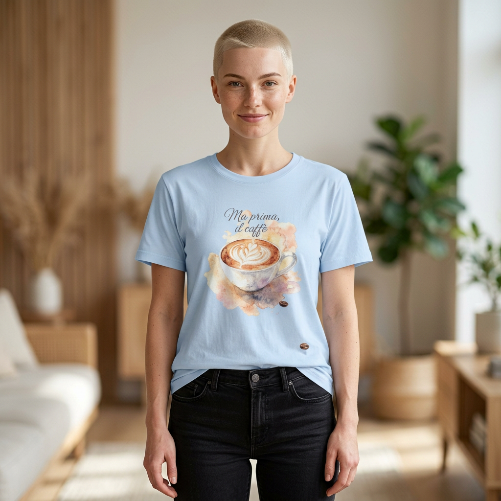 Italian Coffee Lover Shirt, Ma Prima il Caffè T-Shirt, Cute Cappuccino Graphic Tee, Espresso Lover Gift, Barista Shirt, Funny Italian Quote Tee