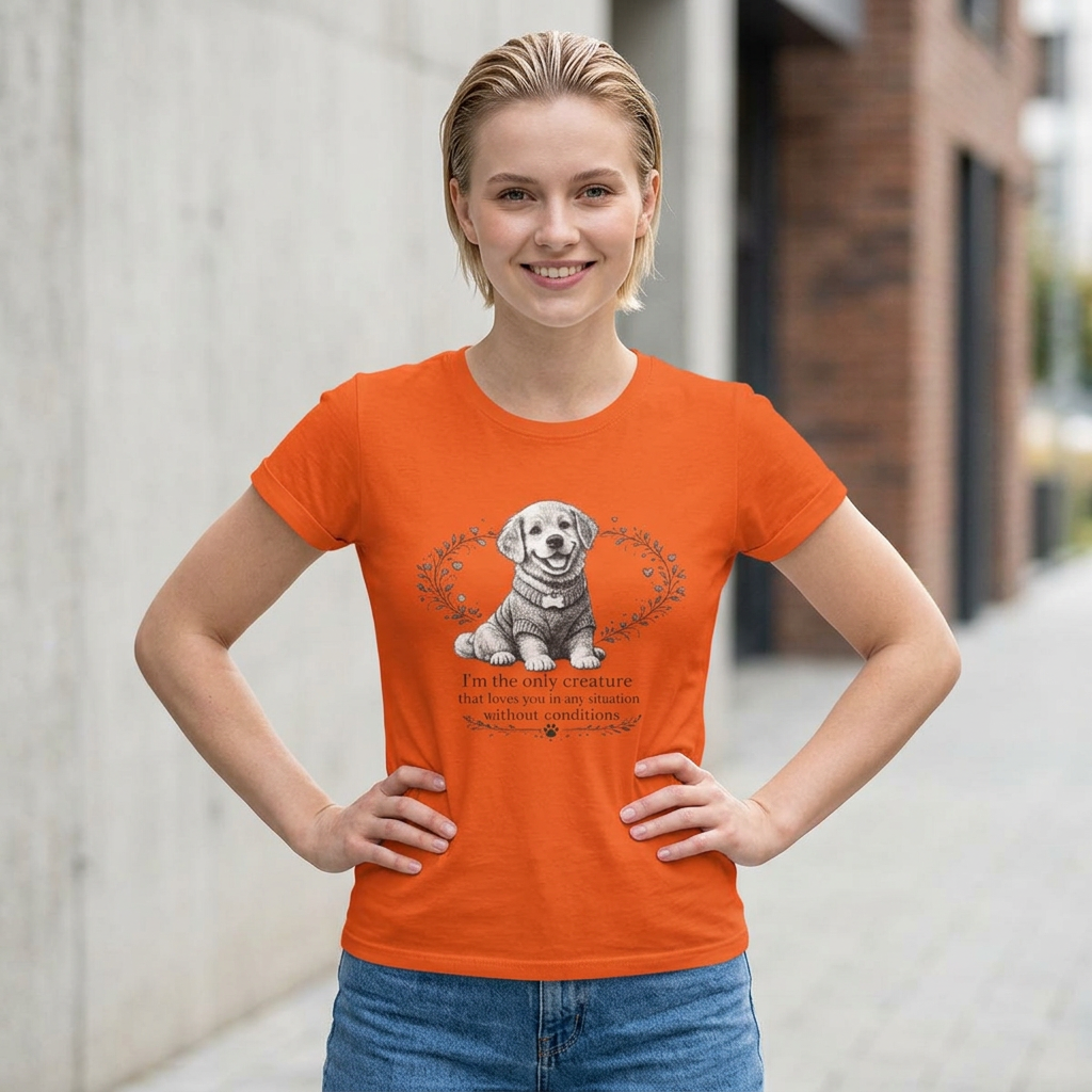 Golden Retriever Dog Lover T-Shirt PNG |  Loves You Unconditionally Vintage Puppy Design