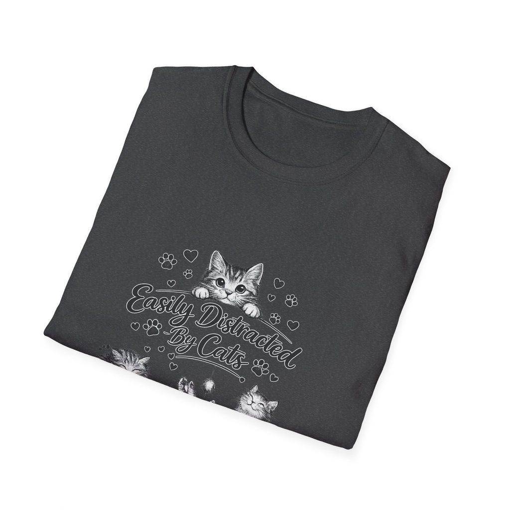 Easily Distracted By Cats SVG PNG, Cute Cat Lover Shirt Design, Funny Kitten Digital Download, Cat Mom Sublimation, Hand Drawn Kitty Clipart