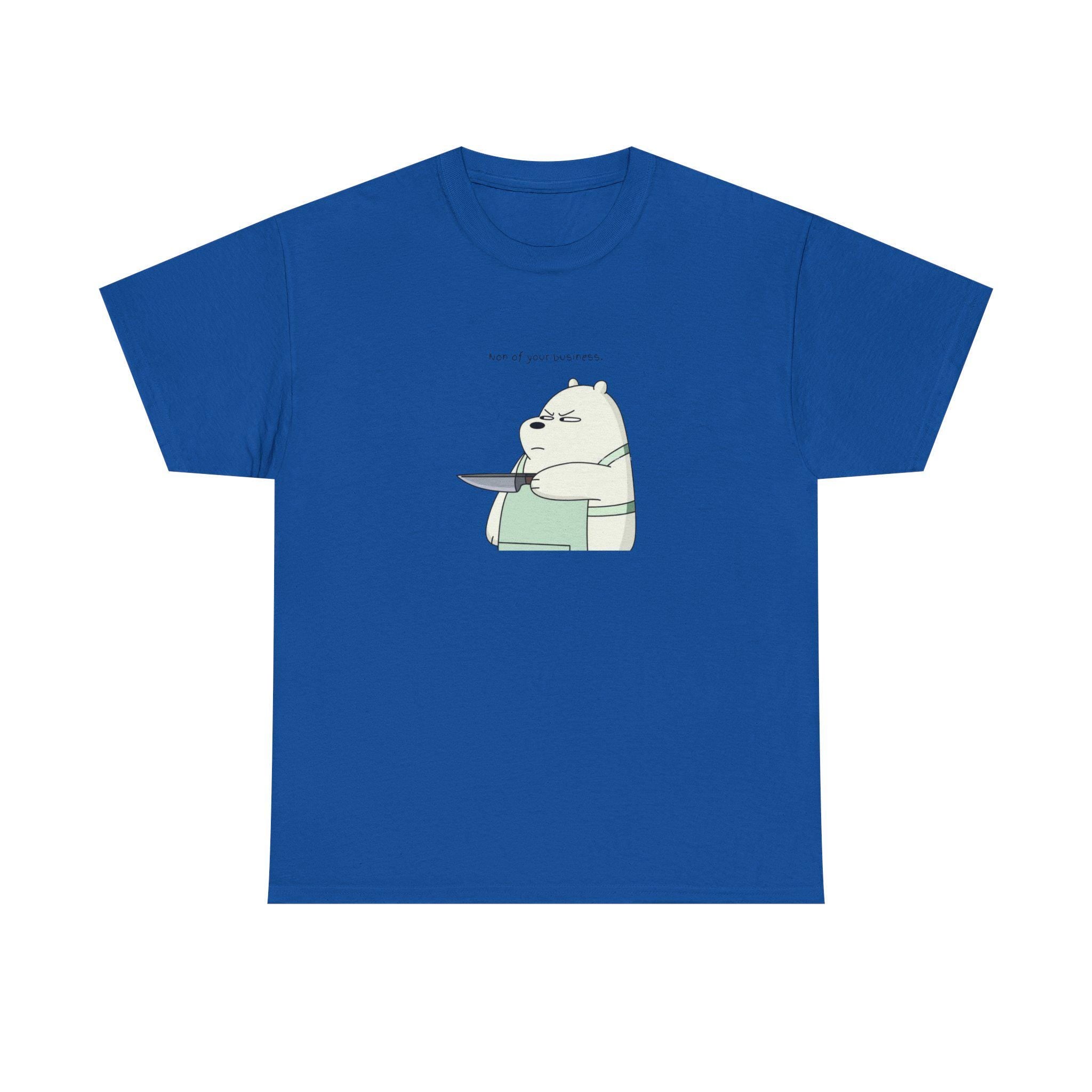 Bear Knife Graphic Tee – Dark Humor Streetwear Shirt