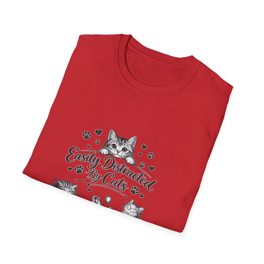 Easily Distracted By Cats SVG PNG, Cute Cat Lover Shirt Design, Funny Kitten Digital Download, Cat Mom Sublimation, Hand Drawn Kitty Clipart