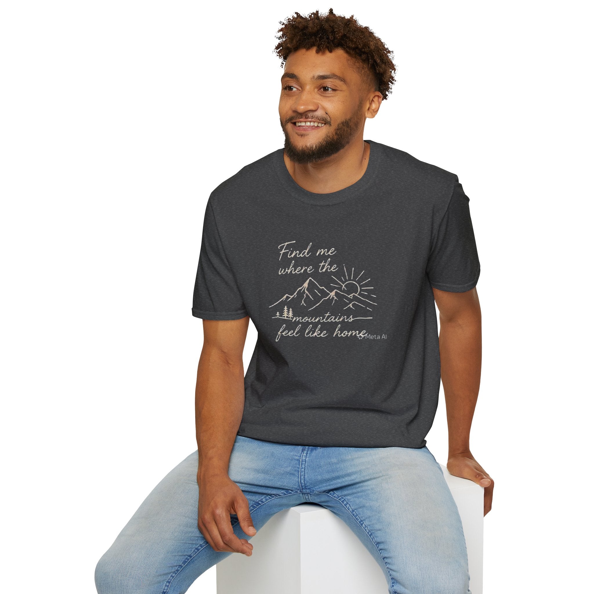 Find Me Where The Mountains Feel Like Home Shirt | Mountain Hiking T-Shirt for Men Women | Nature Lover Outdoor Adventure Tee