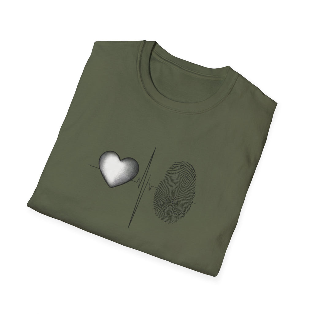 Fingerprint Heart Shirt | Unique Love Quote Tee | Soulmate Graphic T-Shirt | Minimalist Aesthetic Gift